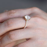 Stunning 1.0 - 2.0 CT Oval Moissanite Engagement Ring with Hidden Halo Design 4