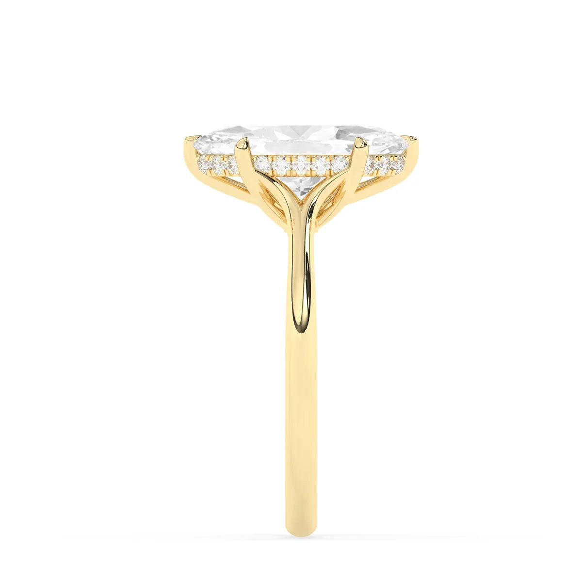 Stunning 2.0 CT Marquise Moissanite Engagement Ring with Hidden Halo Design 5