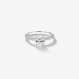 Stunning 1.95 CT Oval Moissanite Engagement Ring with Pave and Hidden HaloDesign 1