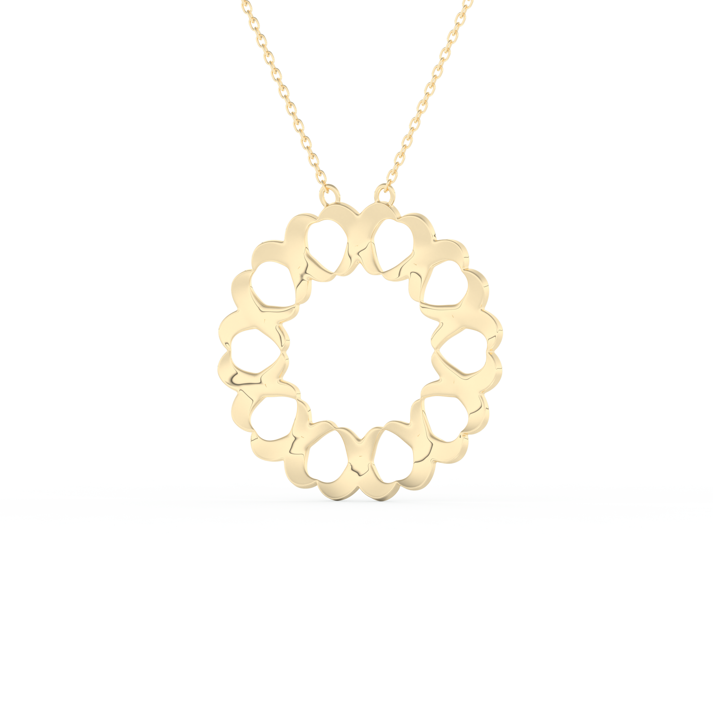 Stunning 0.302 CT Round Moissanite Diamond Spiral Necklace in Solid Gold