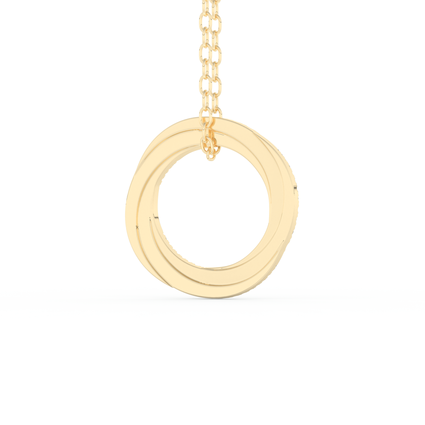 Stunning 1.288 CT Round Moissanite Diamond Spiral Necklace in Solid Gold