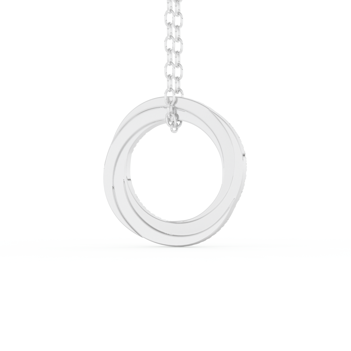 Stunning 1.288 CT Round Moissanite Diamond Spiral Necklace in Solid Gold