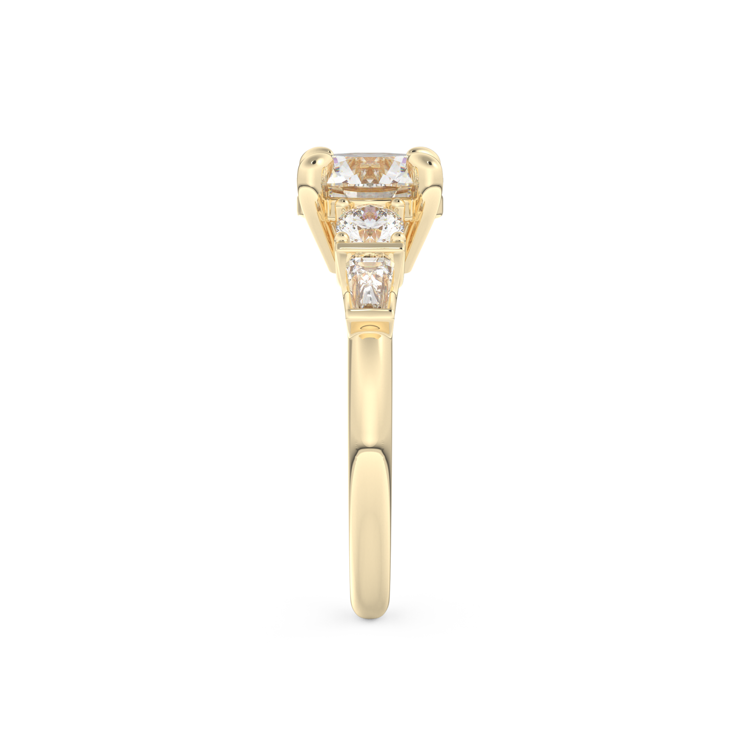 Round Cut 1.5 Carat Moissanite Ring – Cluster Setting in Gold