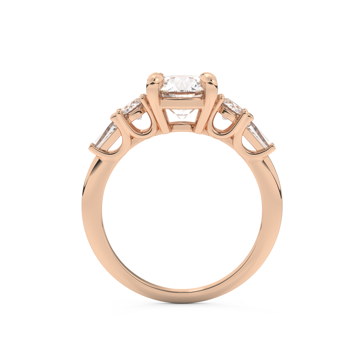 Round Cut 1.5 Carat Moissanite Ring – Cluster Setting in Gold