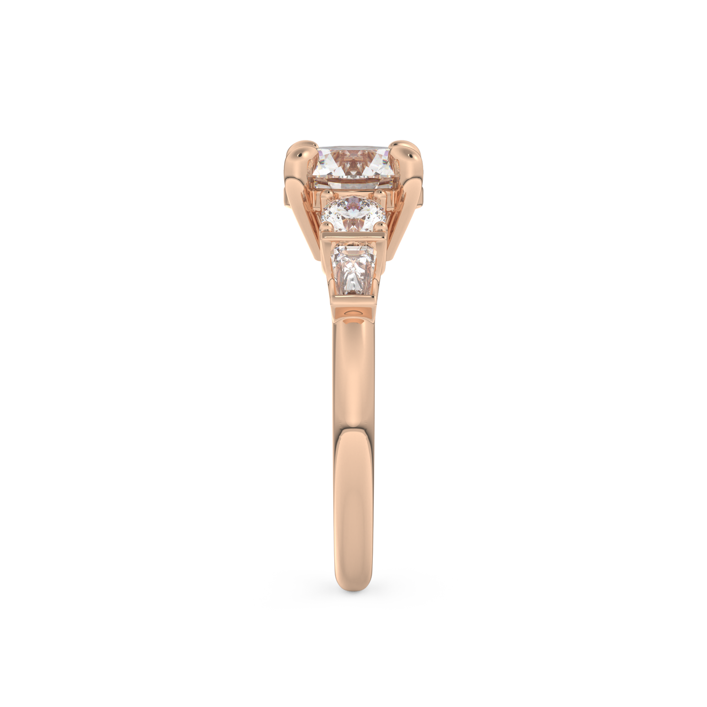 Round Cut 1.5 Carat Moissanite Ring – Cluster Setting in Gold