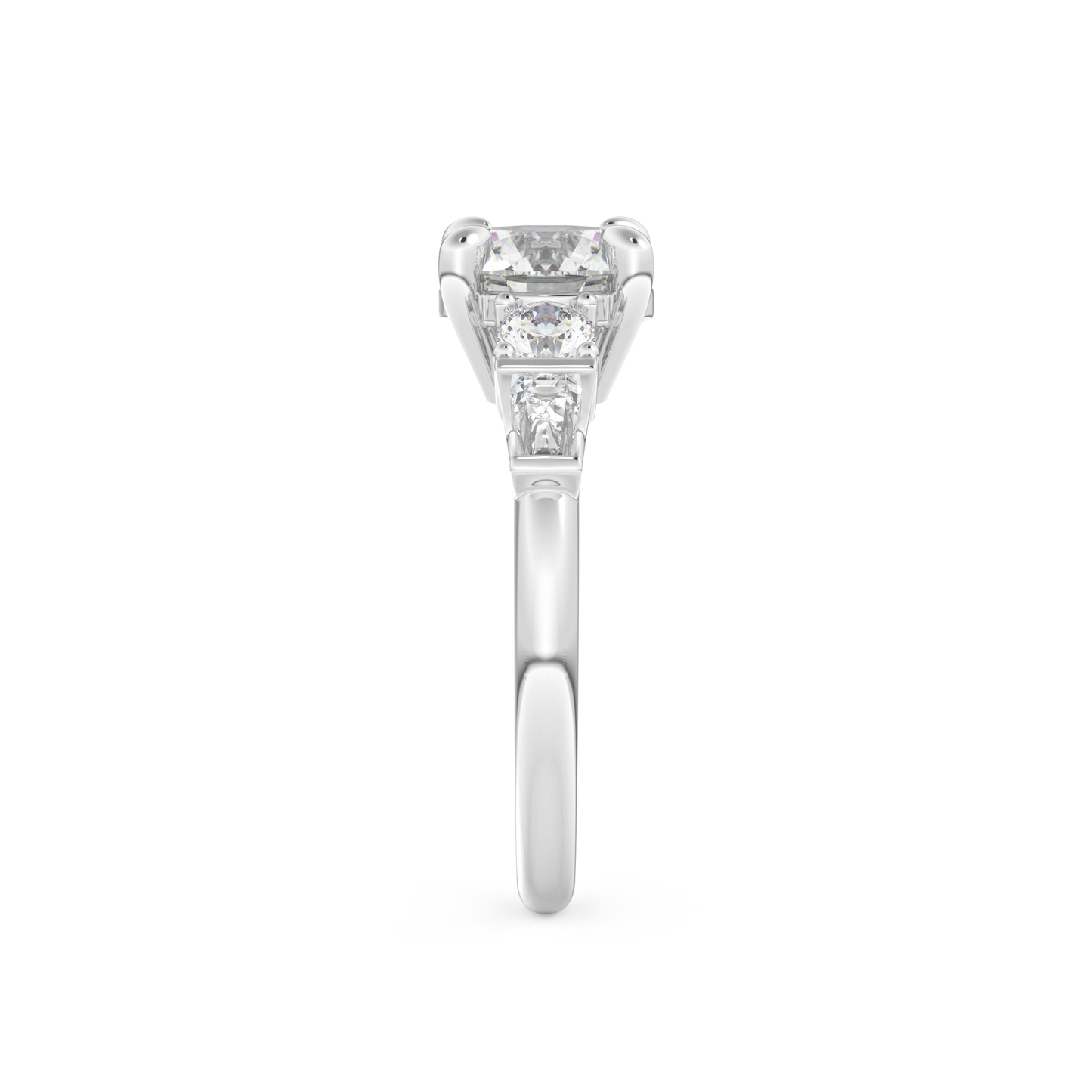 Round Cut 1.5 Carat Moissanite Ring – Cluster Setting in Gold