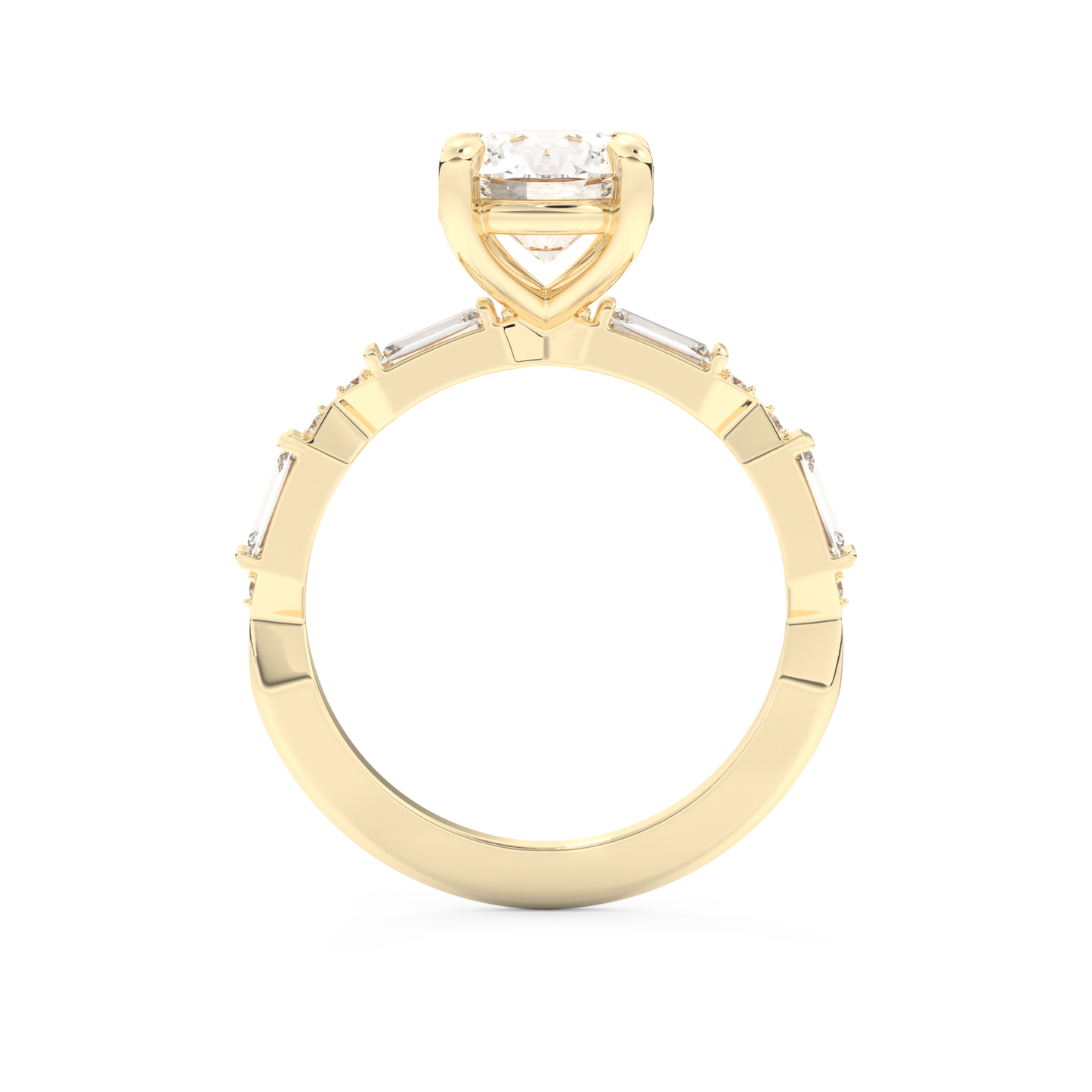 Round Cut 1.5 Carat Moissanite Ring – Pave Setting in Gold