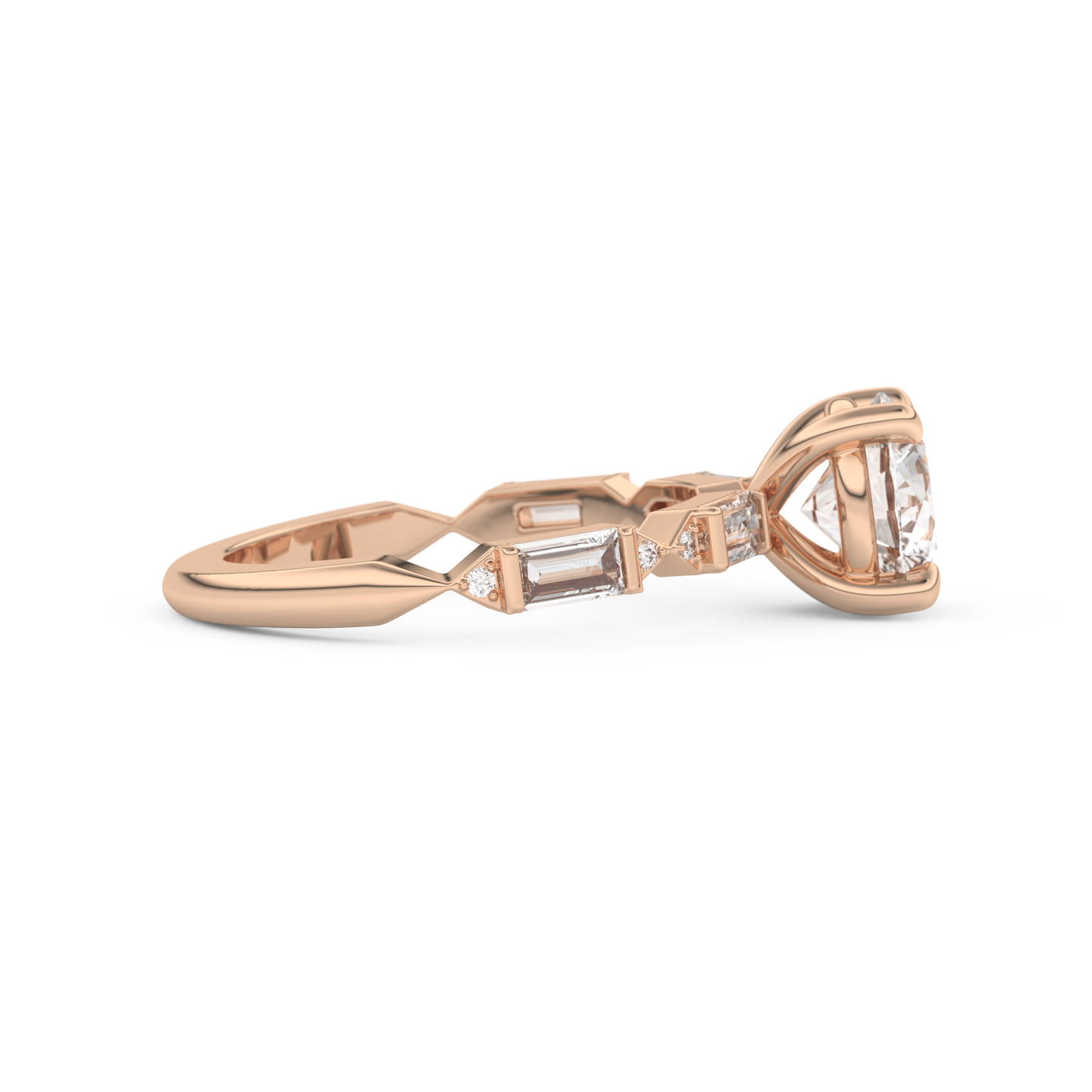 Round Cut 1.5 Carat Moissanite Ring – Pave Setting in Gold