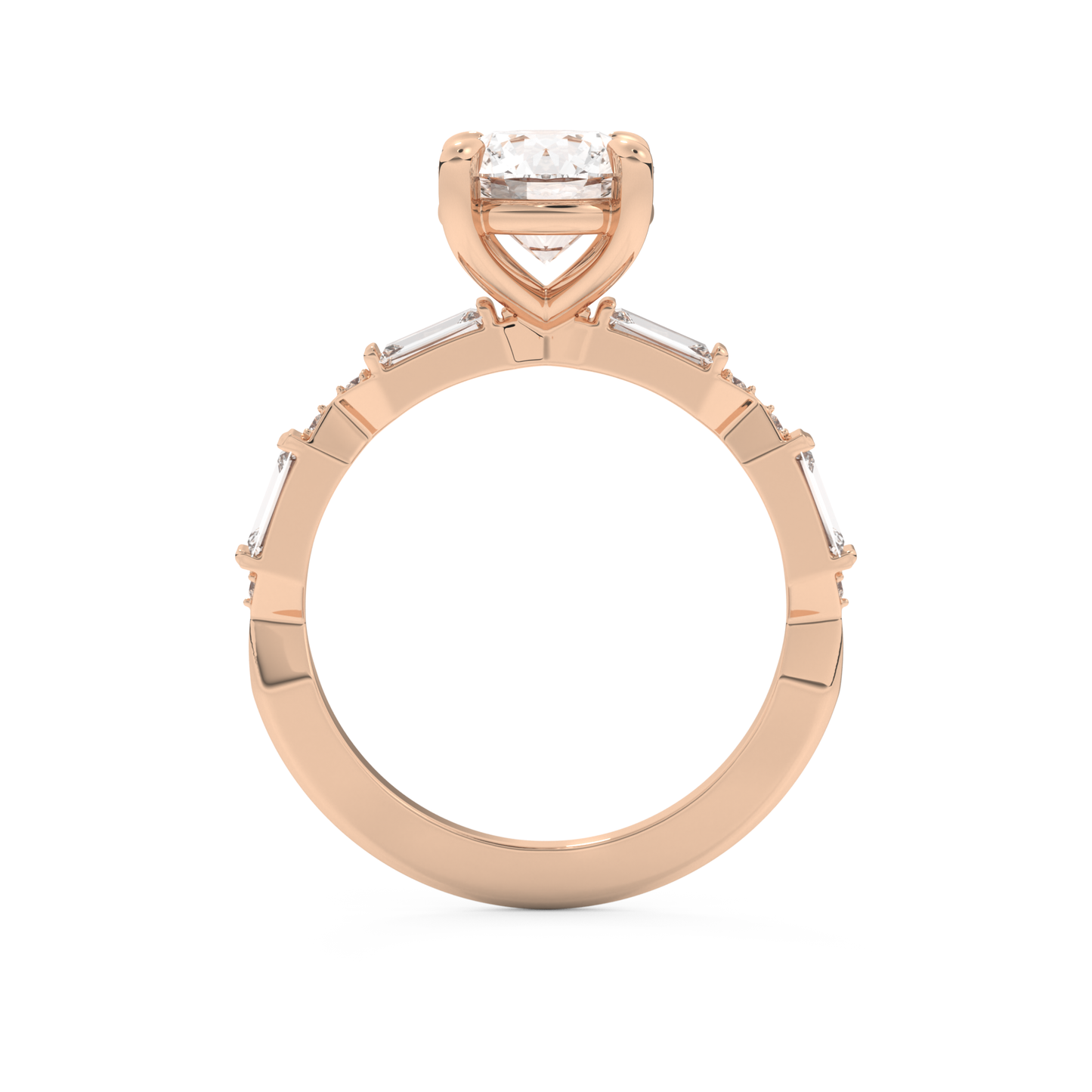 Round Cut 1.5 Carat Moissanite Ring – Pave Setting in Gold