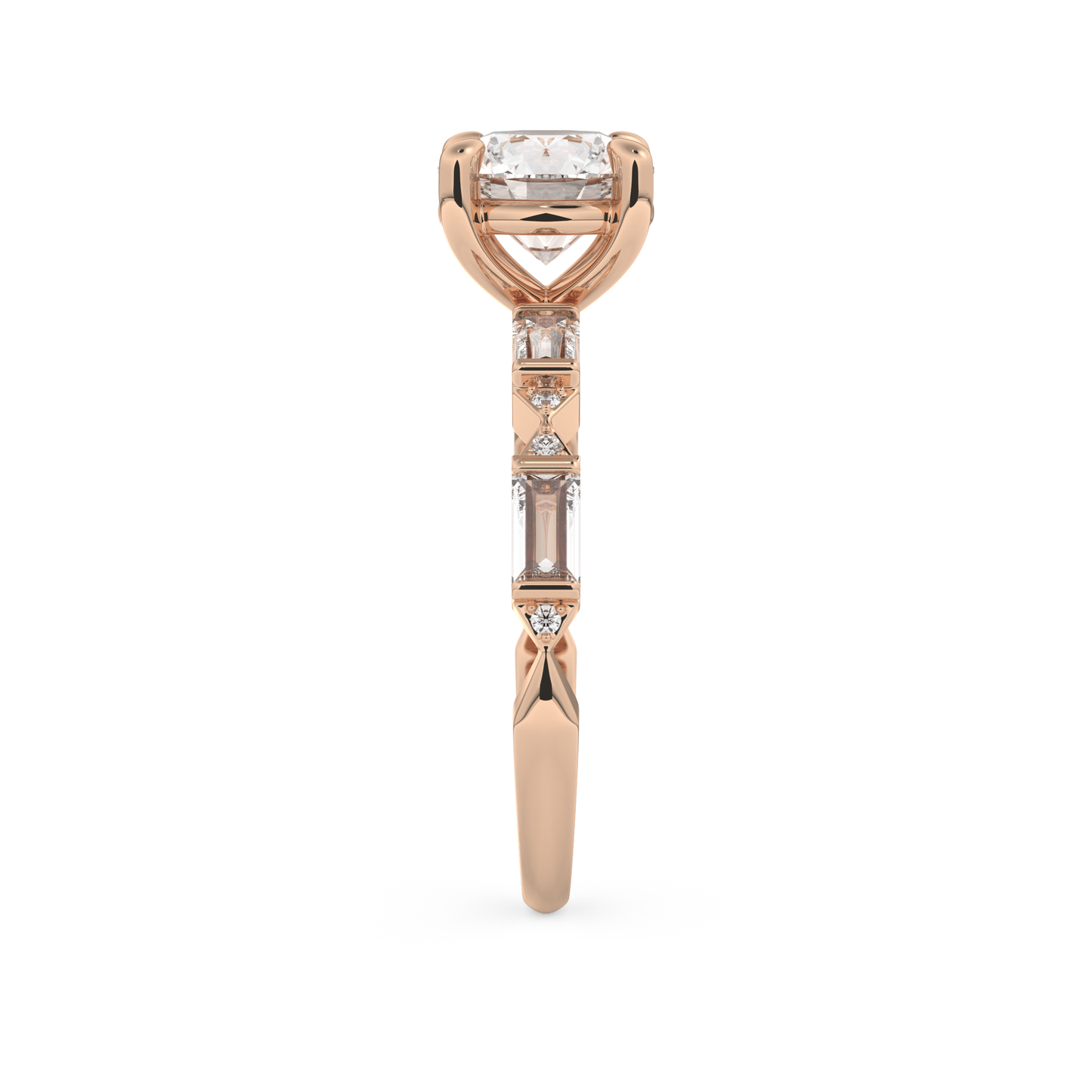 Round Cut 1.5 Carat Moissanite Ring – Pave Setting in Gold