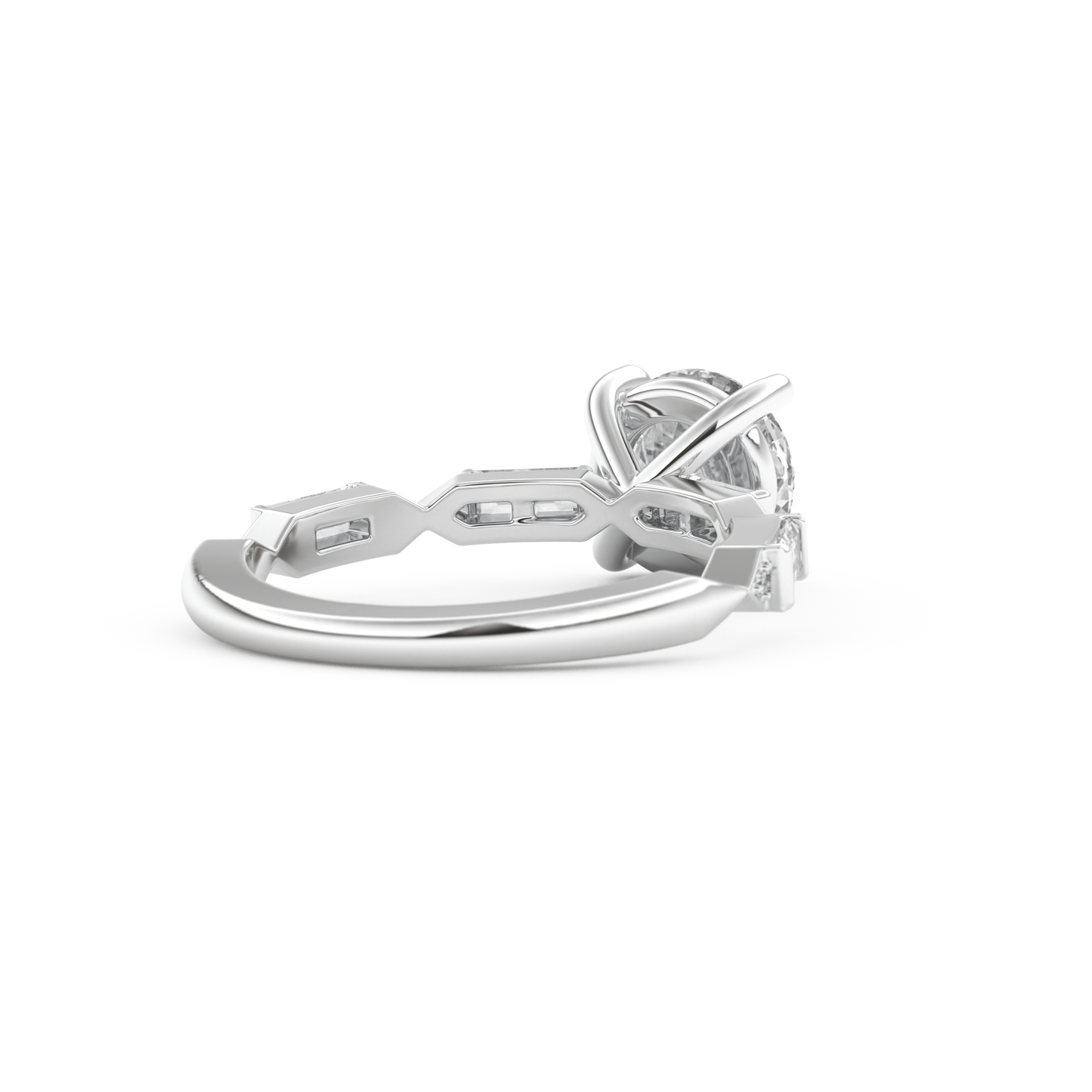 Round Cut 1.5 Carat Moissanite Ring – Pave Setting in Gold