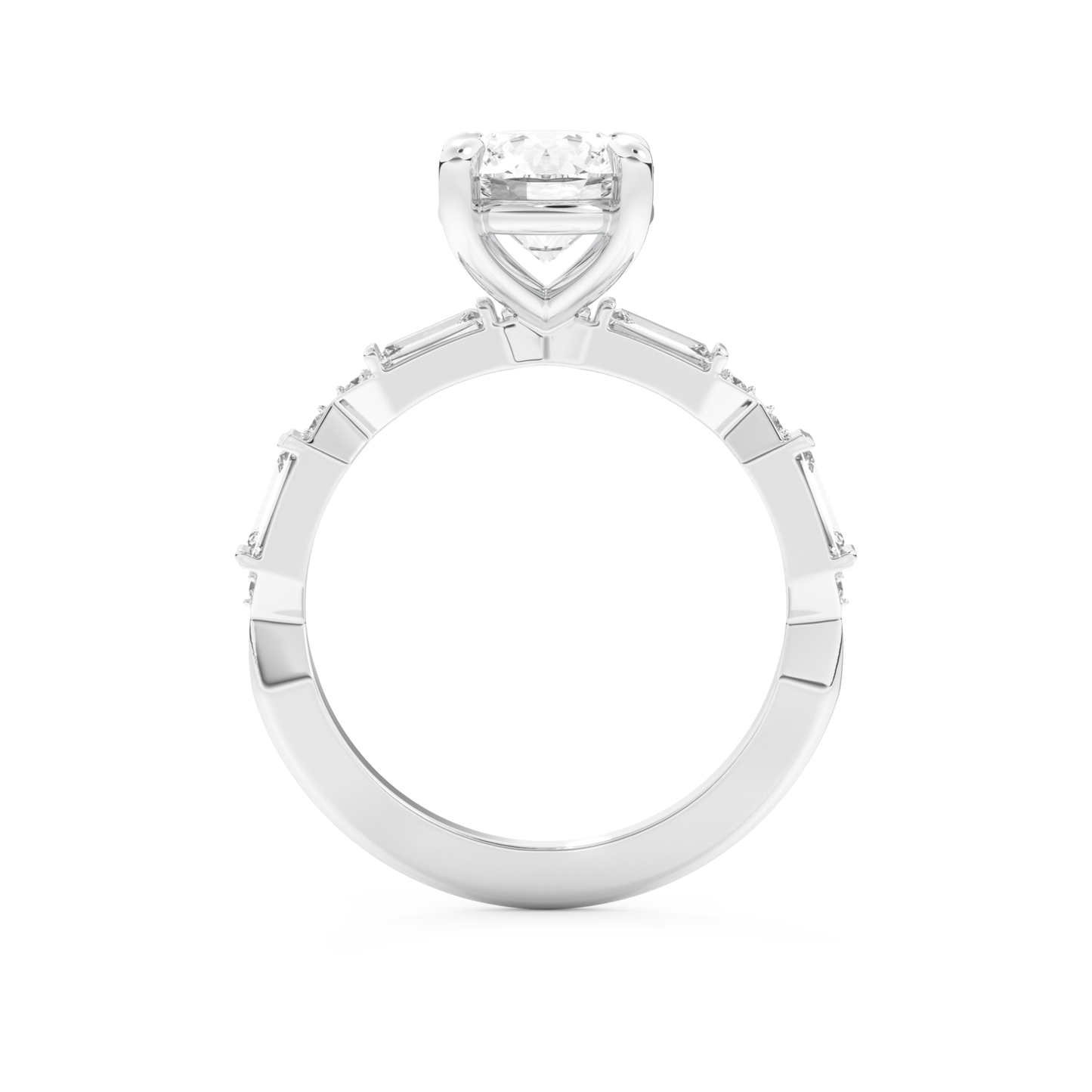 Round Cut 1.5 Carat Moissanite Ring – Pave Setting in Gold
