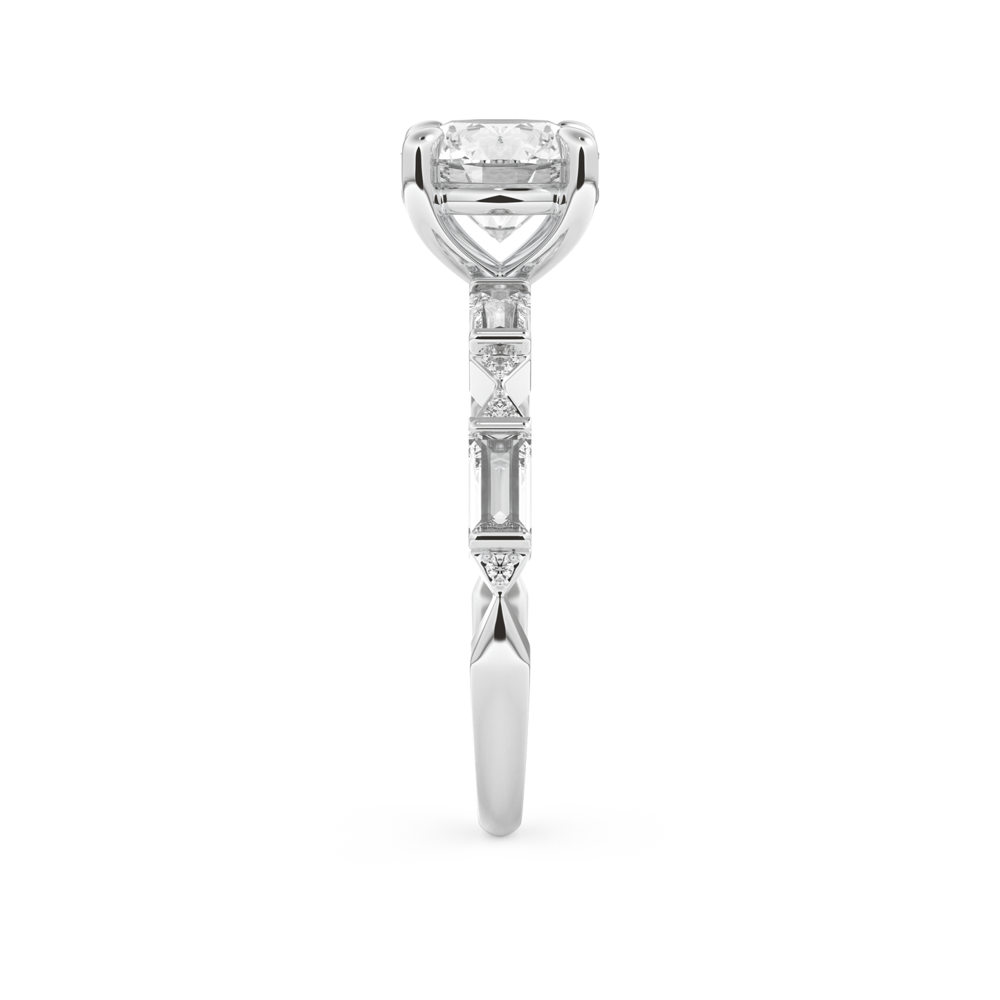 Round Cut 1.5 Carat Moissanite Ring – Pave Setting in Gold