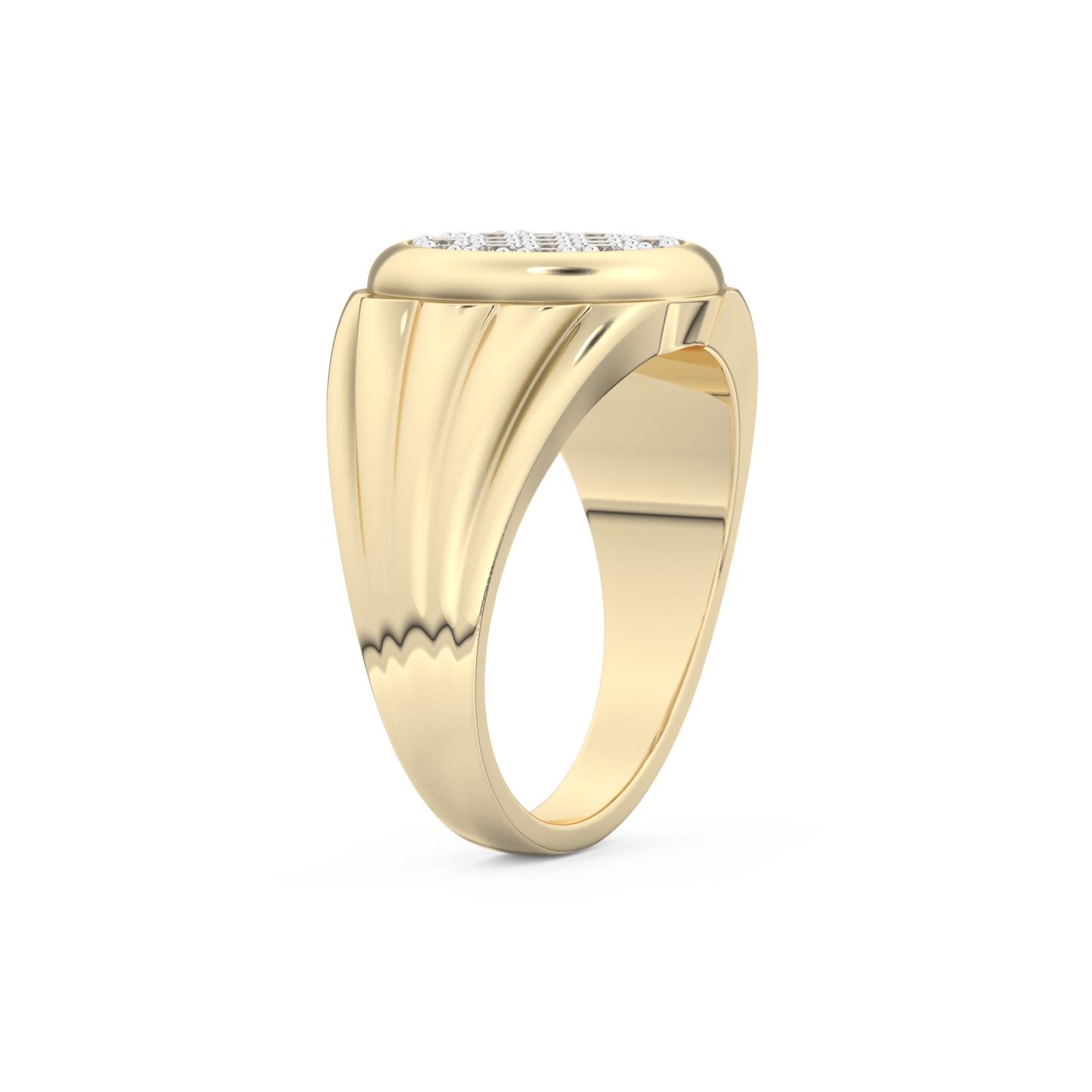 Multi Stones Style Wedding Band with 0.417 CT Round Cut Moissanite – Yellow, White, or Rose Gold