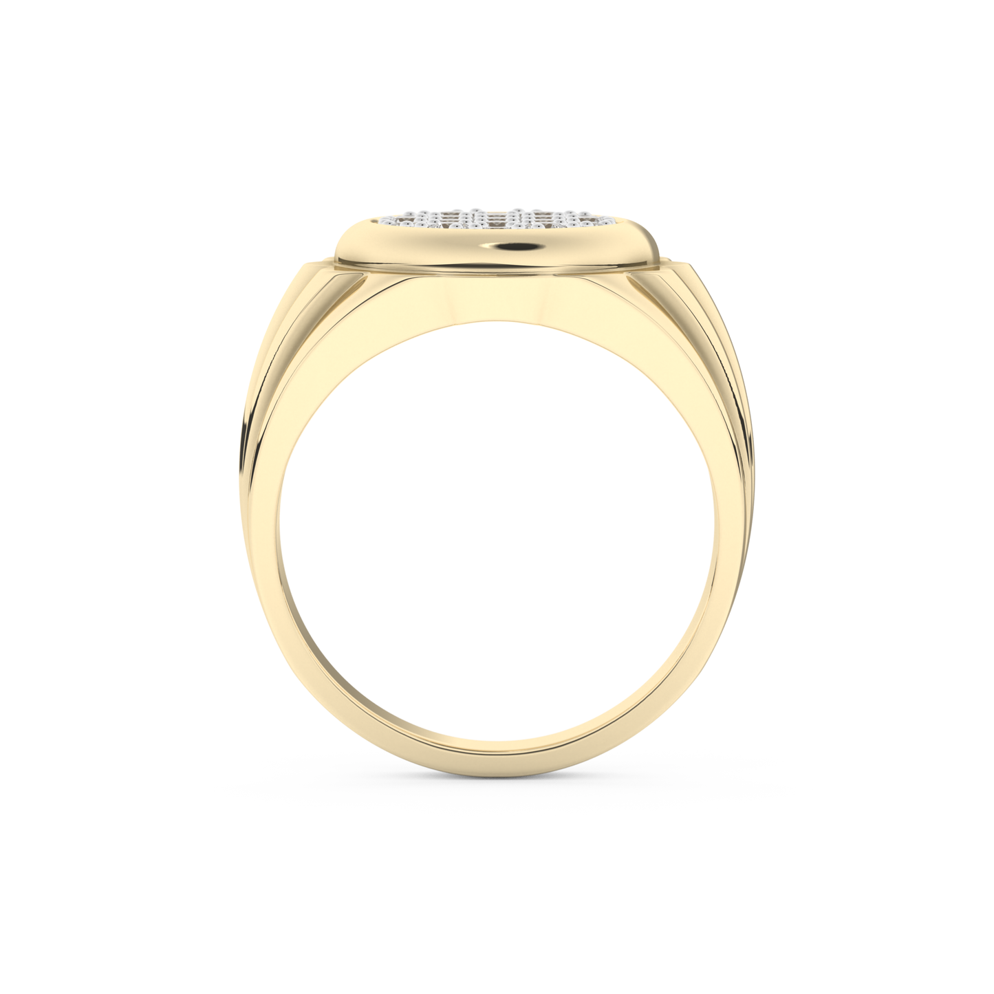Multi Stones Style Wedding Band with 0.417 CT Round Cut Moissanite – Yellow, White, or Rose Gold