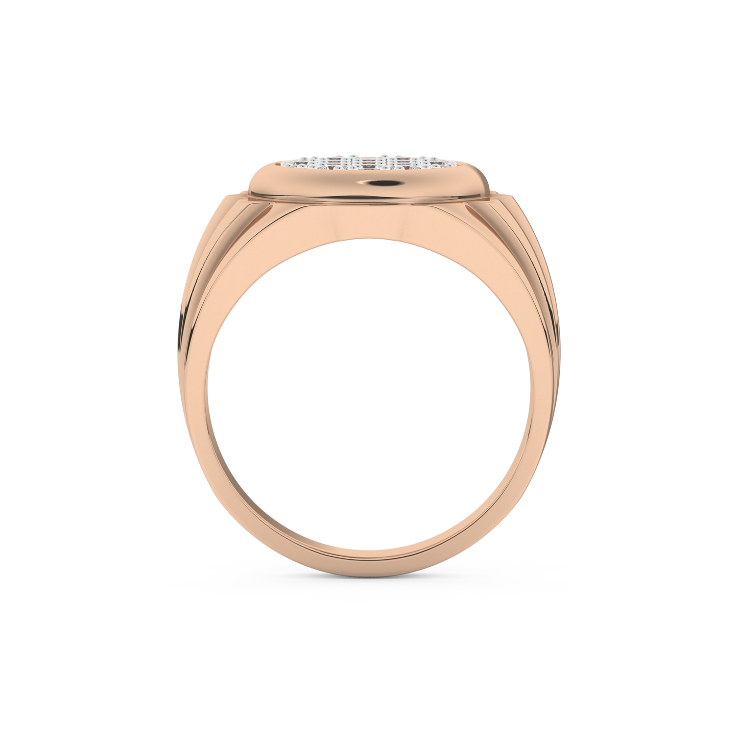 Multi Stones Style Wedding Band with 0.417 CT Round Cut Moissanite – Yellow, White, or Rose Gold