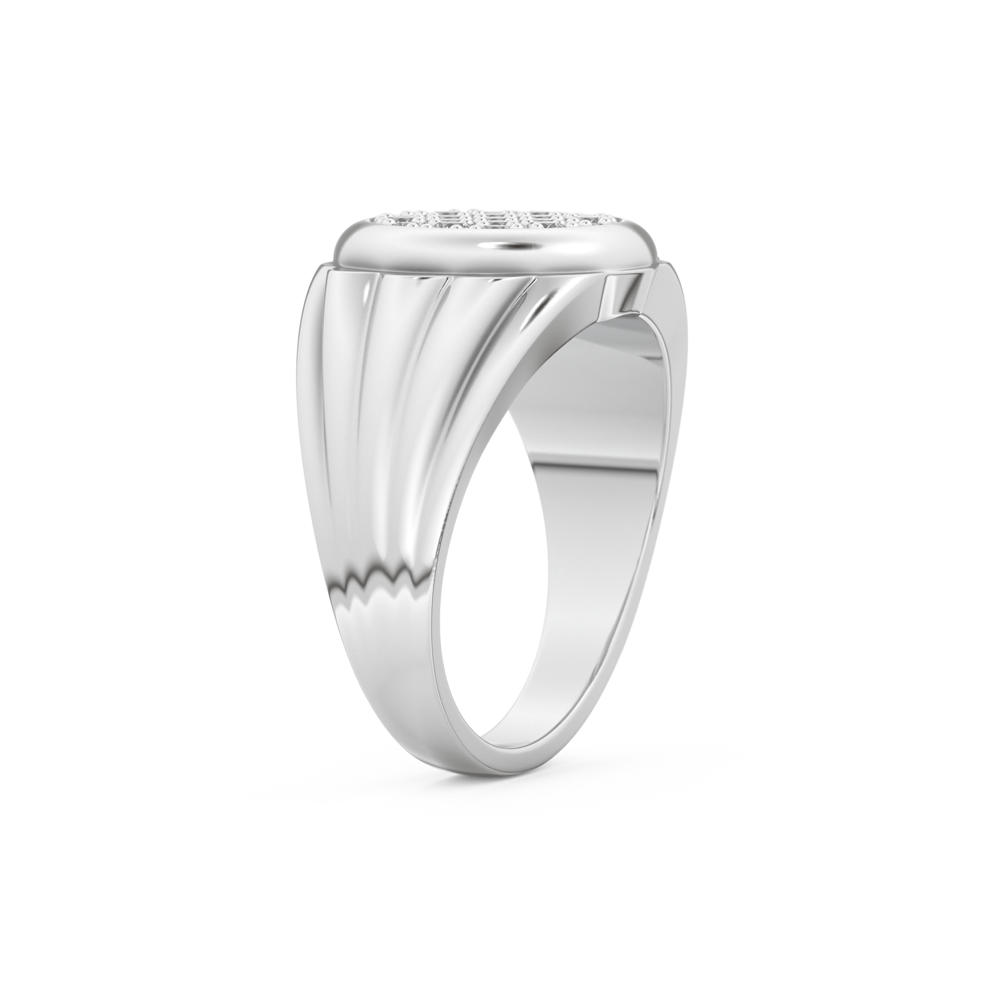 Multi Stones Style Wedding Band with 0.417 CT Round Cut Moissanite – Yellow, White, or Rose Gold