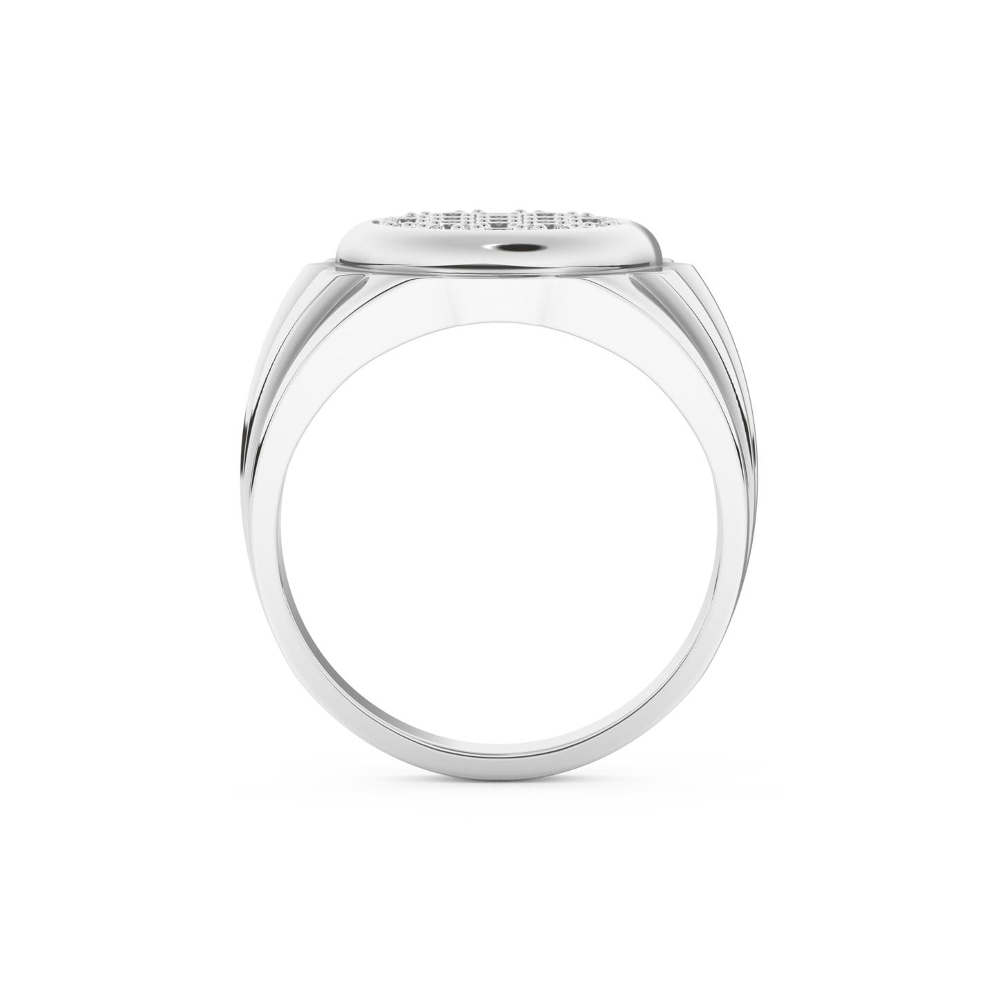 Multi Stones Style Wedding Band with 0.417 CT Round Cut Moissanite – Yellow, White, or Rose Gold