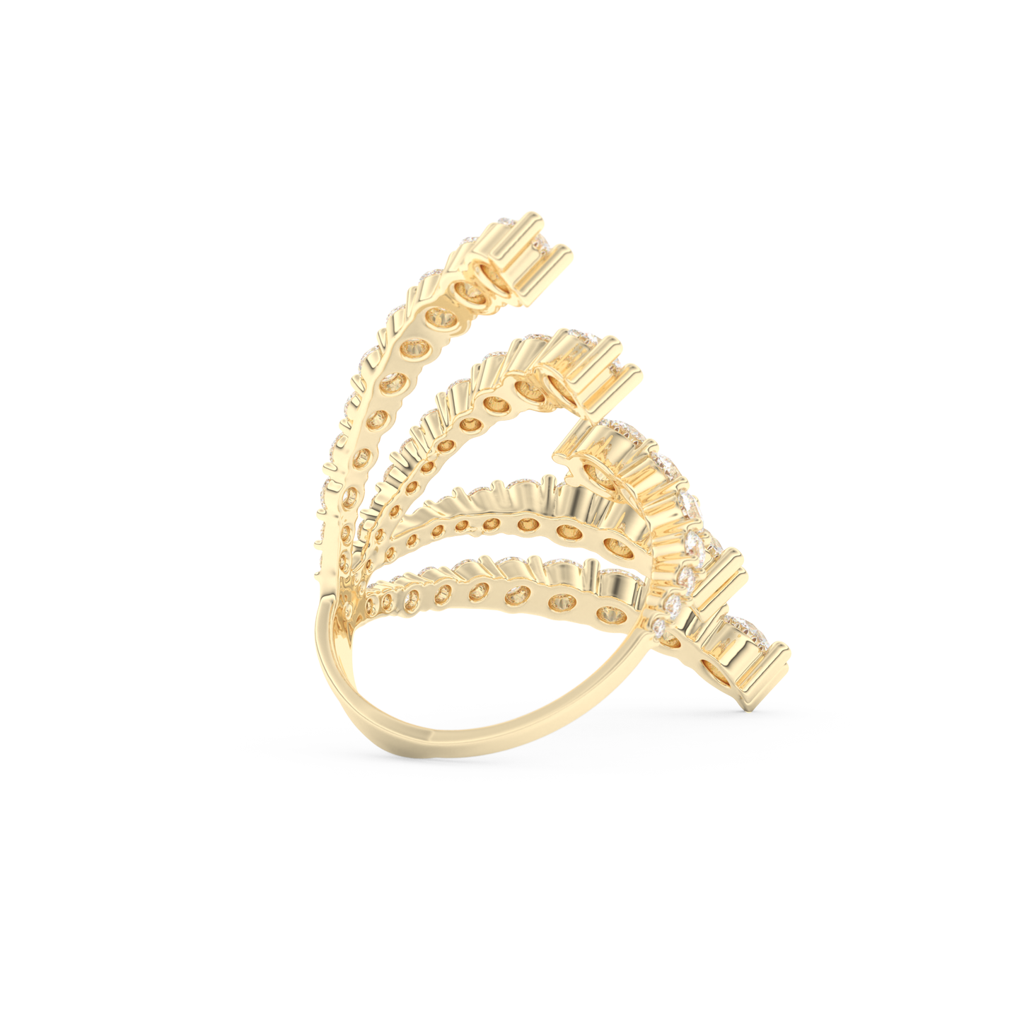 Floral and Multi Stones Wedding Band with 2.717 CT Round Cut Moissanite – Yellow, White, or Rose Gold (Copy)