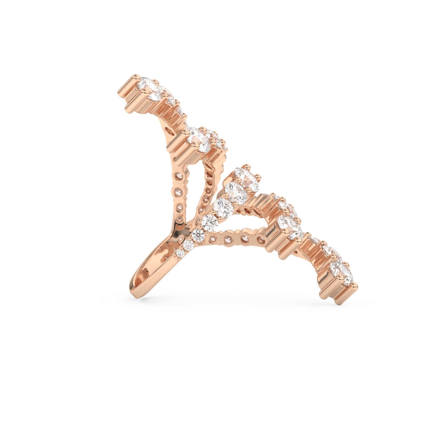Floral and Multi Stones Wedding Band with 2.717 CT Round Cut Moissanite – Yellow, White, or Rose Gold (Copy)