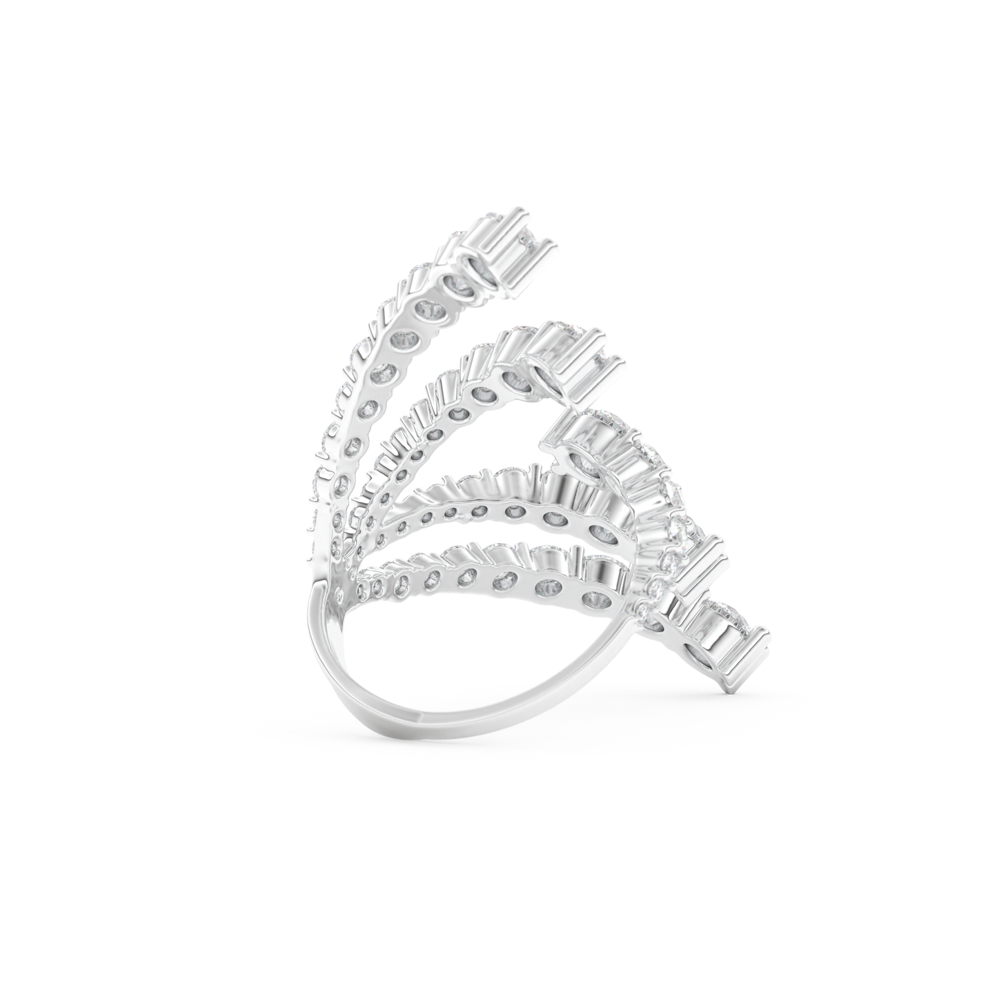 Floral and Multi Stones Wedding Band with 2.717 CT Round Cut Moissanite – Yellow, White, or Rose Gold (Copy)