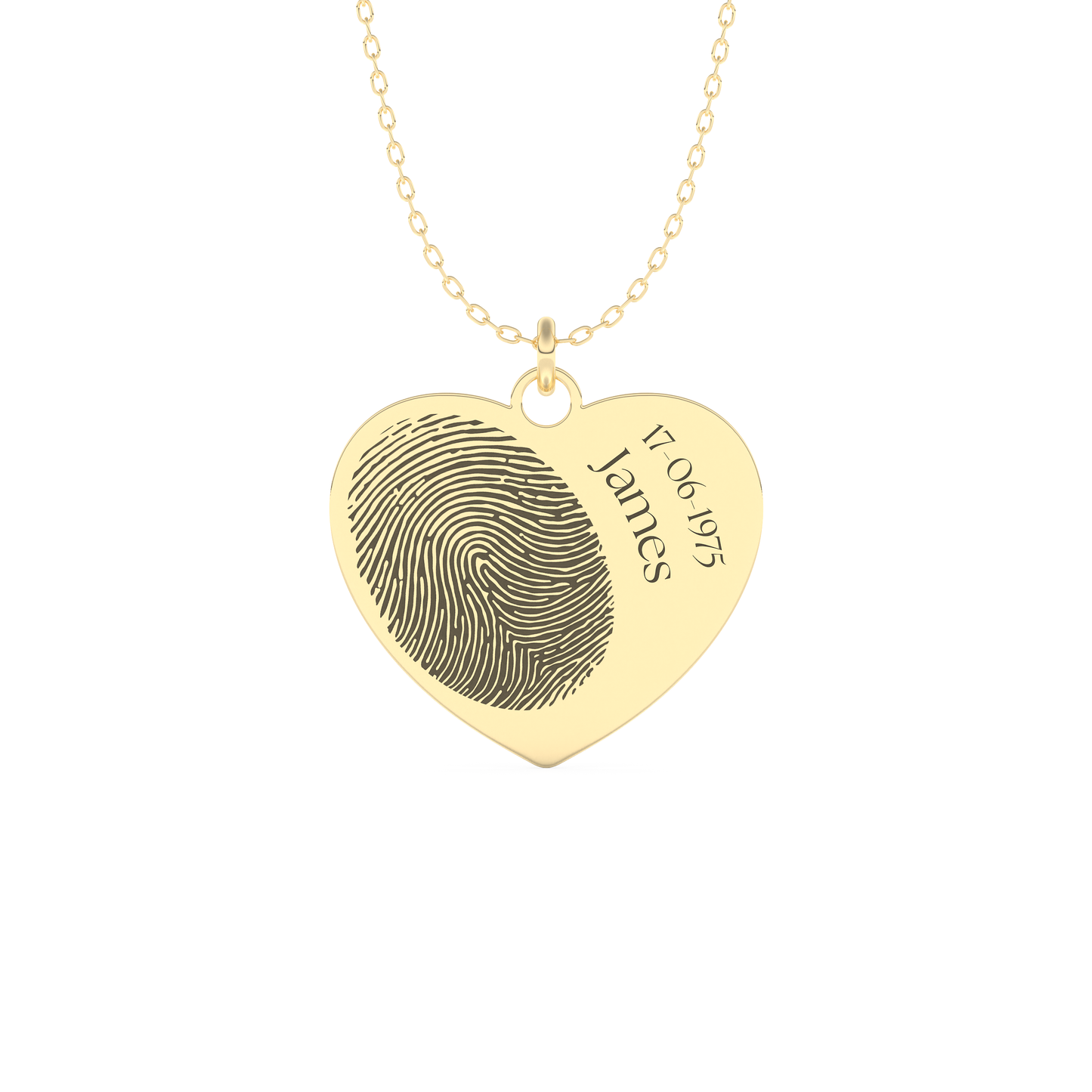 Custom Pendant Necklace – Personalized Fingerprint