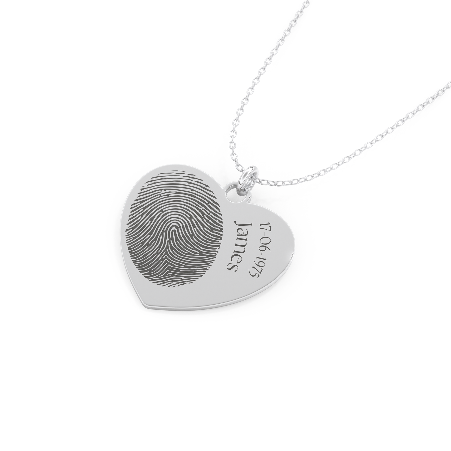 Custom Pendant Necklace – Personalized Fingerprint