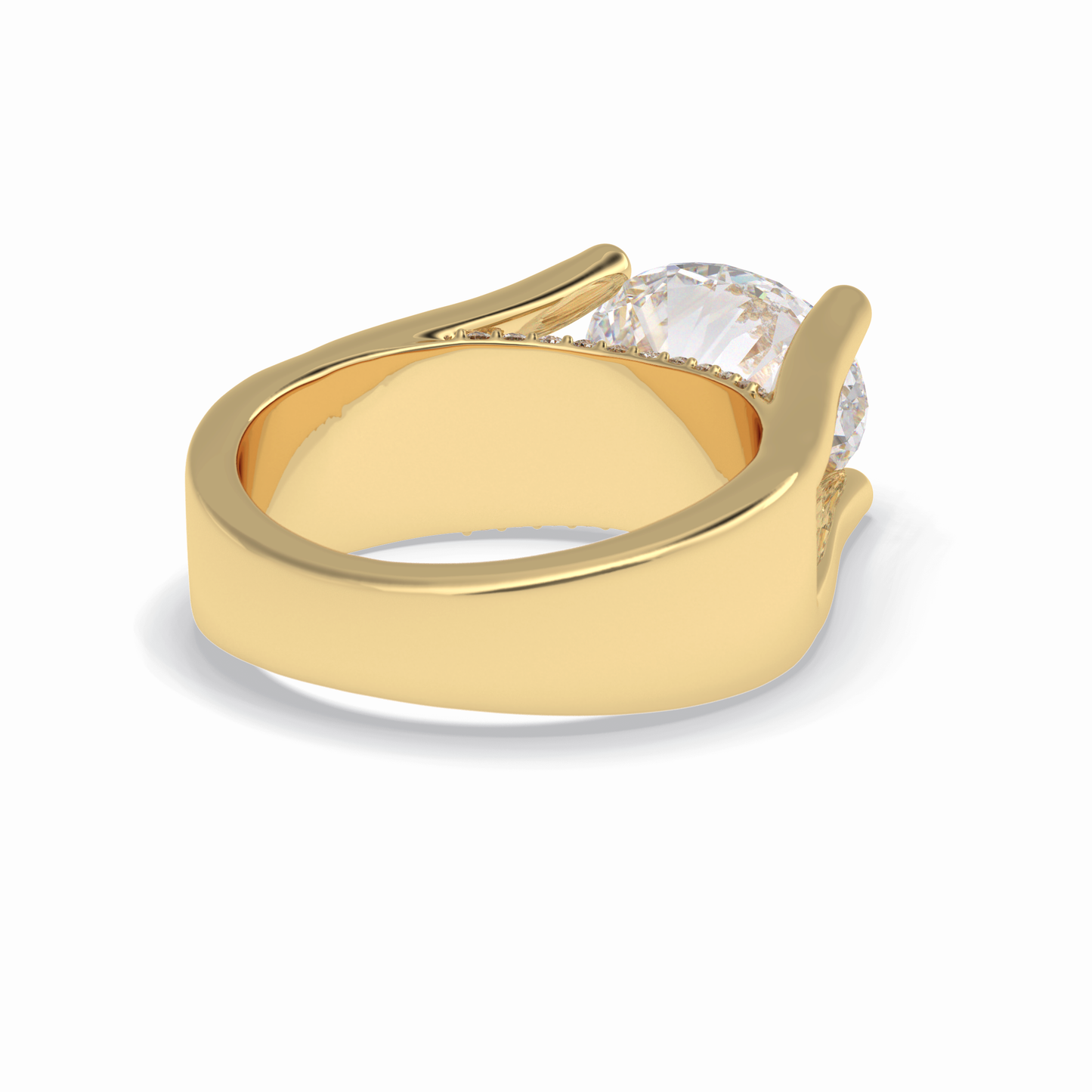 3.0 CT Oval Cut Pave Style Moissanite Engagement Rings