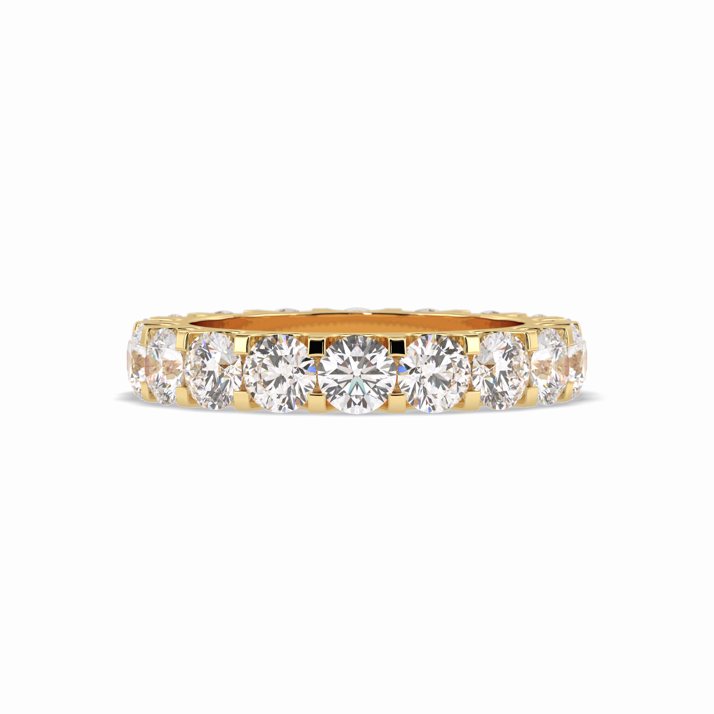 3.03 TCW Round Style Full Eternity Wedding Band