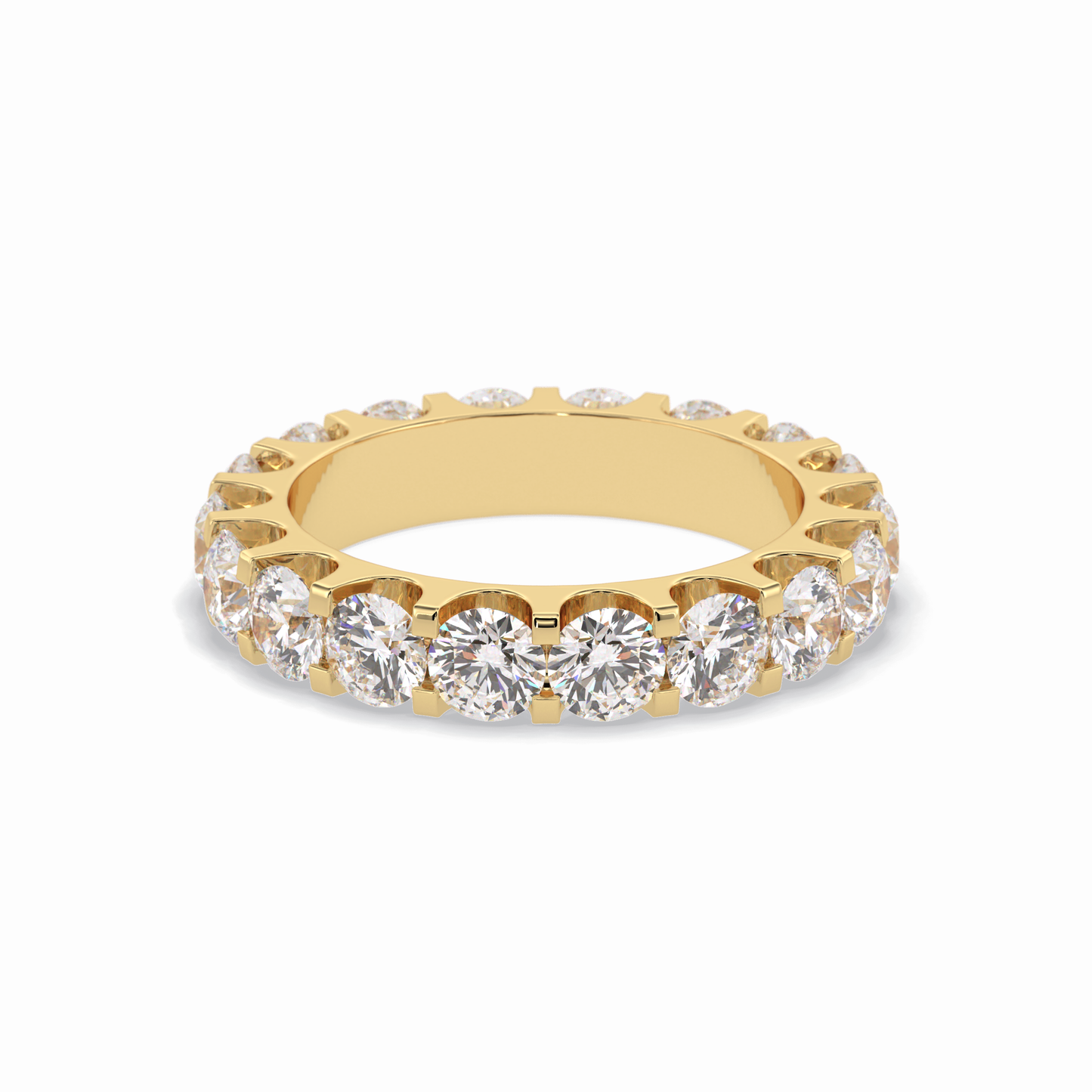 3.03 TCW Round Style Full Eternity Wedding Band