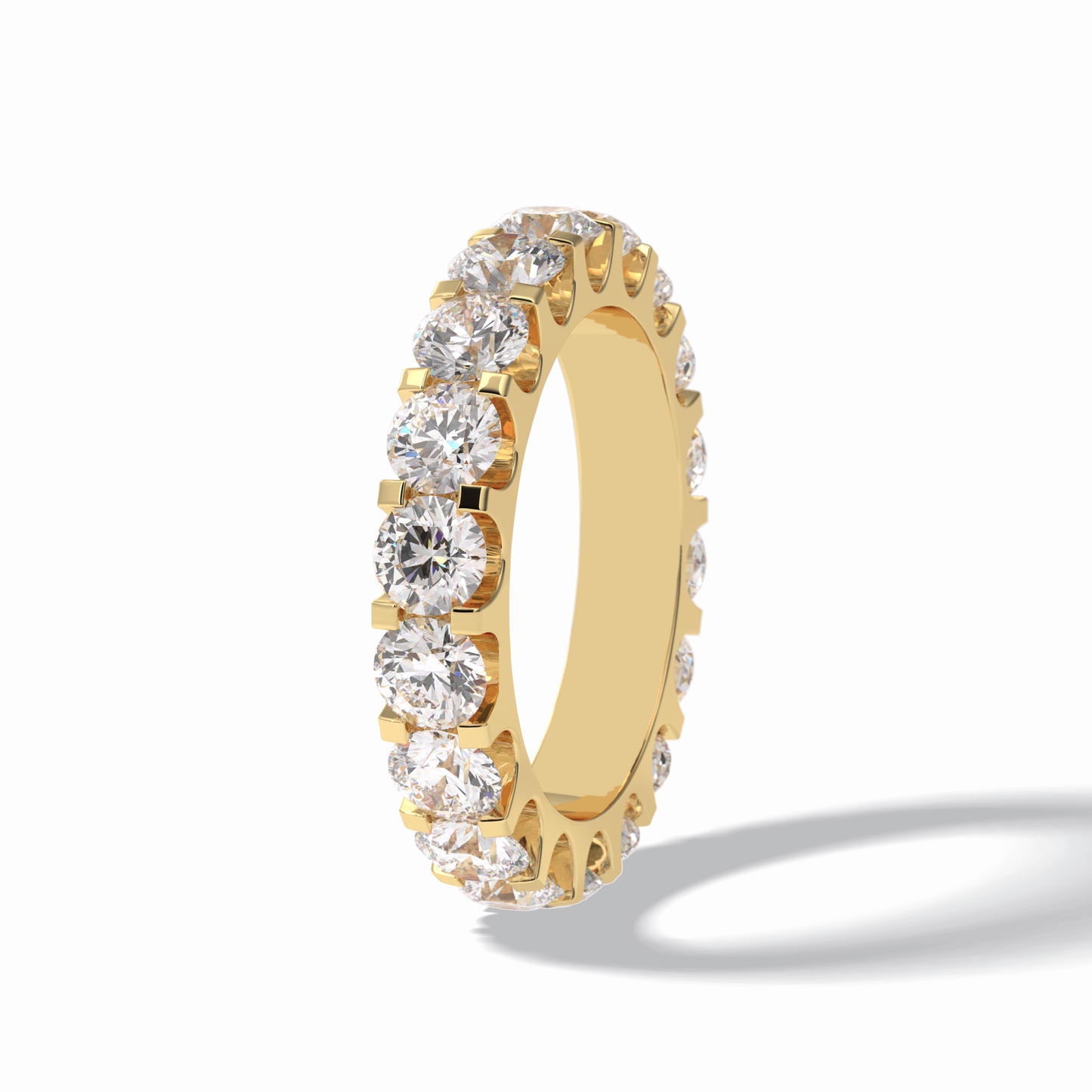 3.03 TCW Round Style Full Eternity Wedding Band