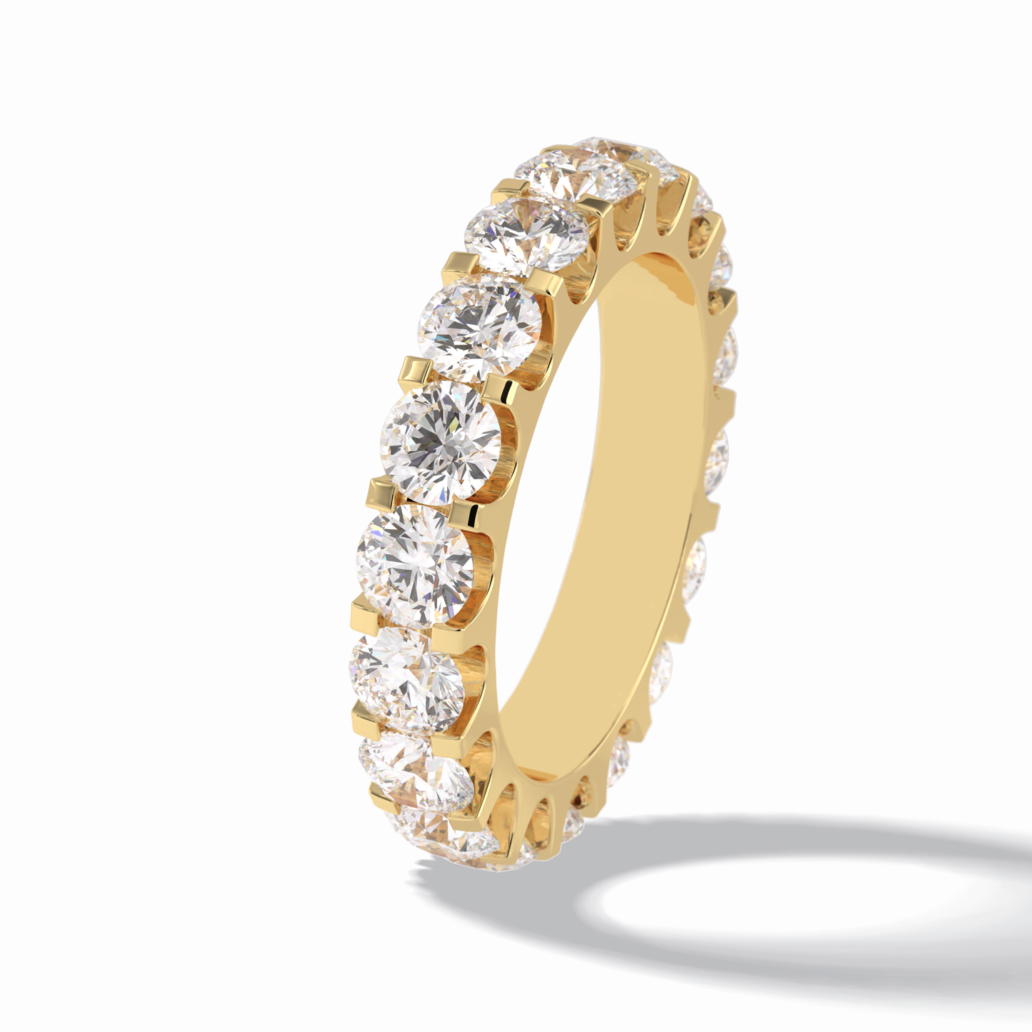 3.03 TCW Round Style Full Eternity Wedding Band