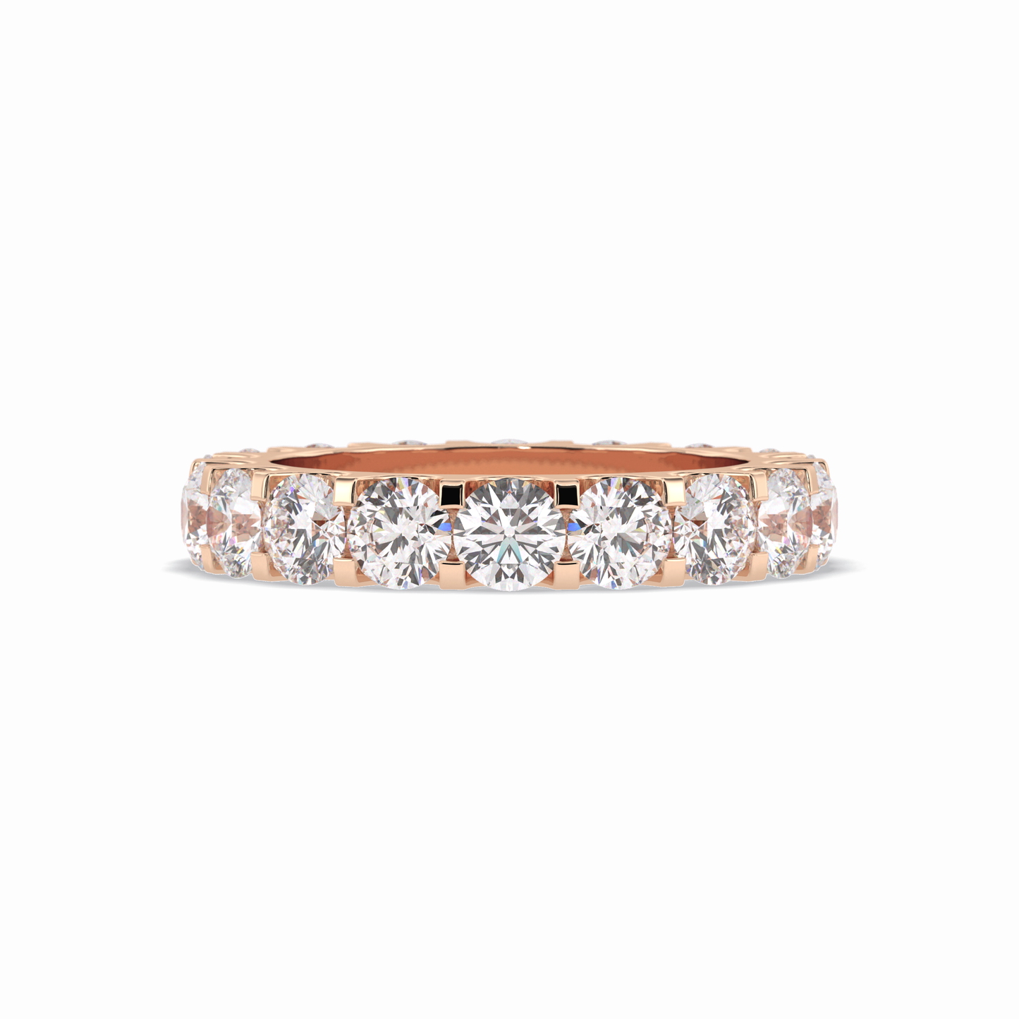 3.03 TCW Round Style Full Eternity Wedding Band