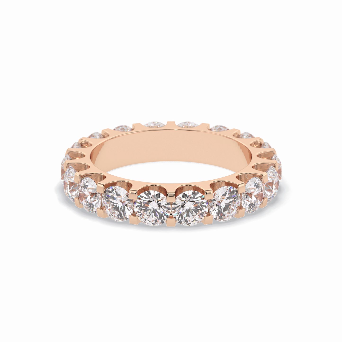 3.03 TCW Round Style Full Eternity Wedding Band