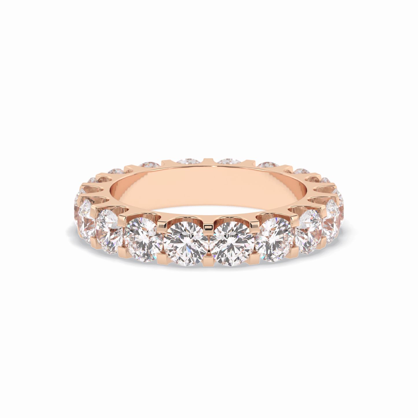 3.03 TCW Round Style Full Eternity Wedding Band