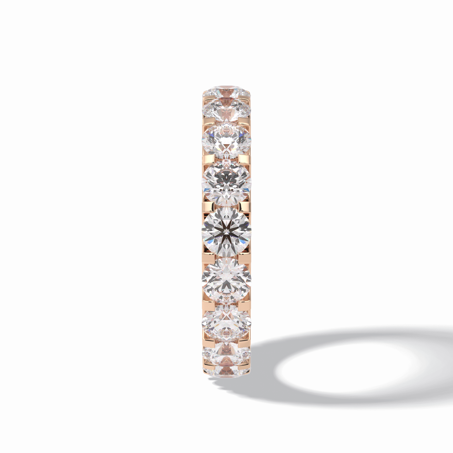 3.03 TCW Round Style Full Eternity Wedding Band