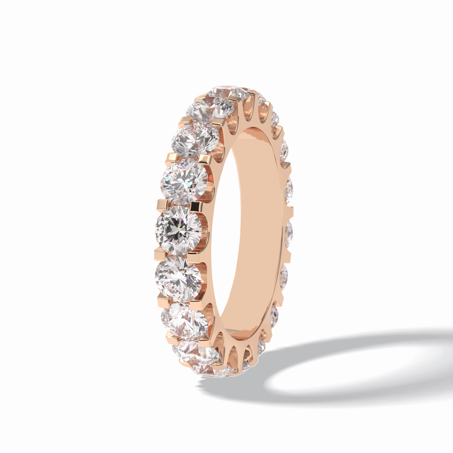 3.03 TCW Round Style Full Eternity Wedding Band