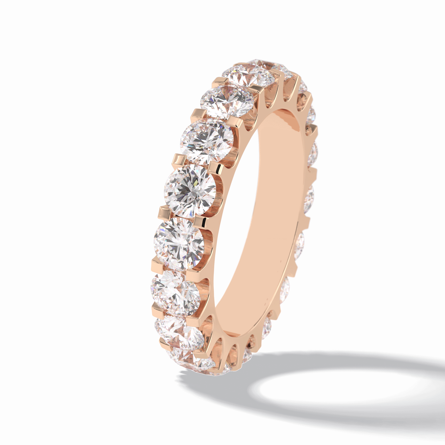 3.03 TCW Round Style Full Eternity Wedding Band