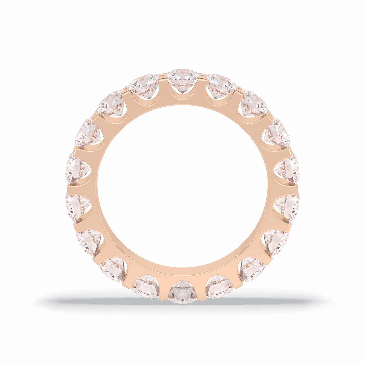 3.03 TCW Round Style Full Eternity Wedding Band