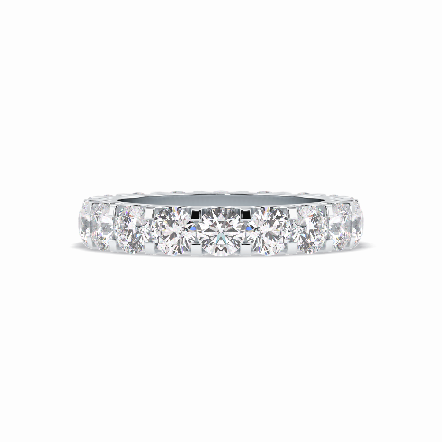 3.03 TCW Round Style Full Eternity Wedding Band