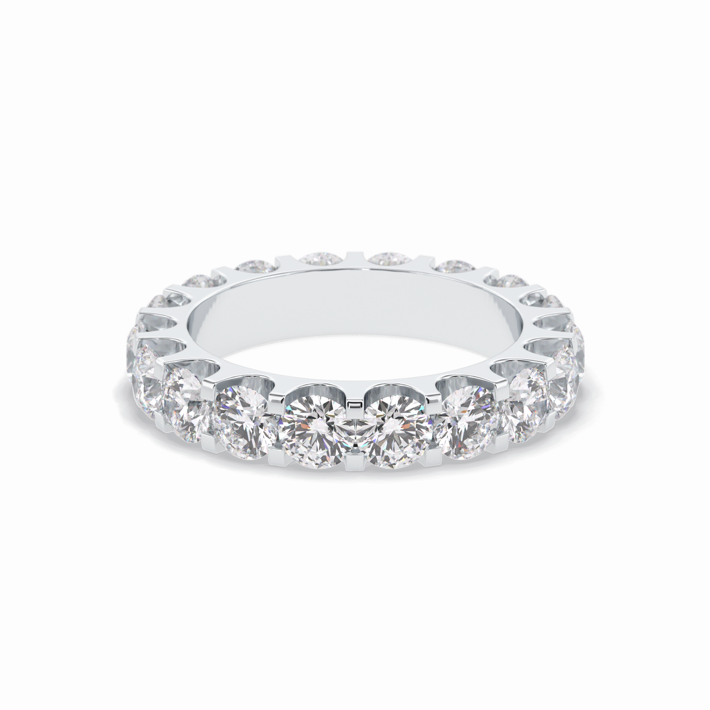 3.03 TCW Round Style Full Eternity Wedding Band
