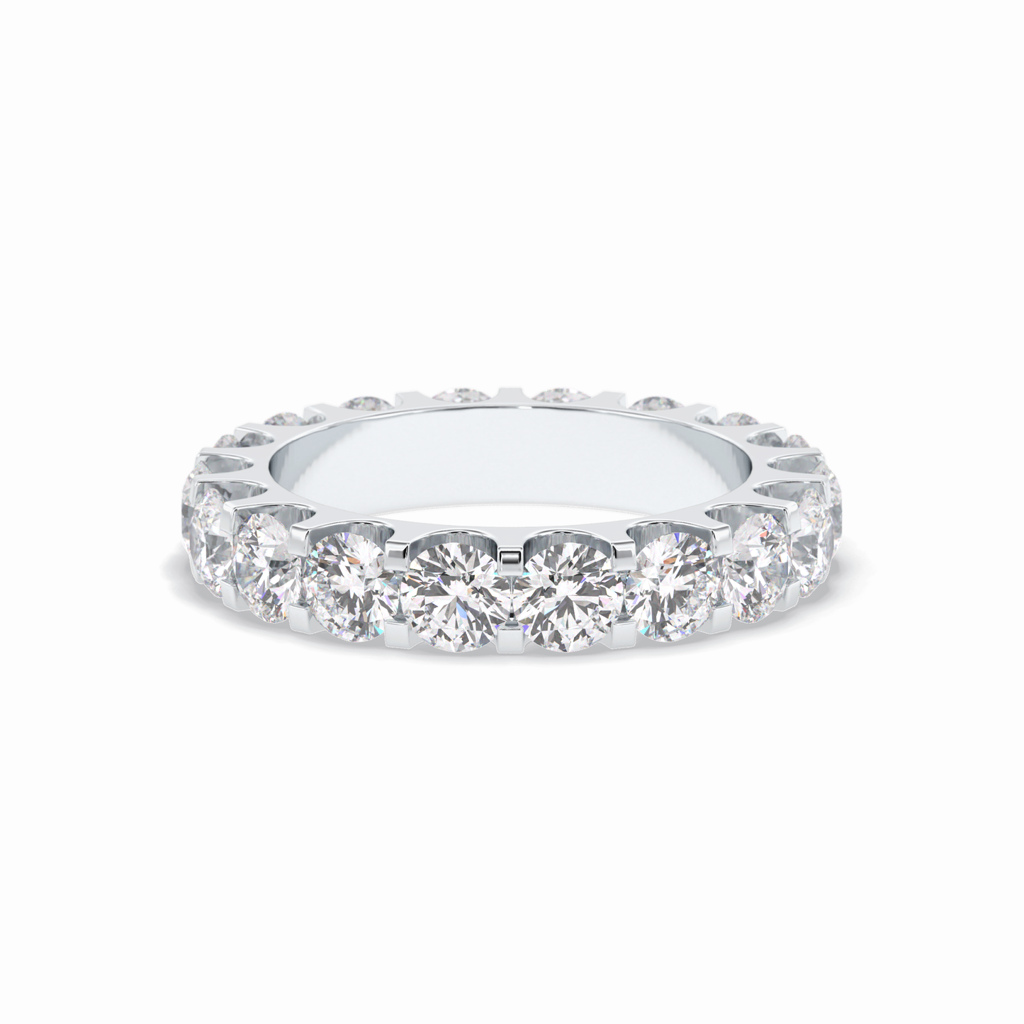 3.03 TCW Round Style Full Eternity Wedding Band