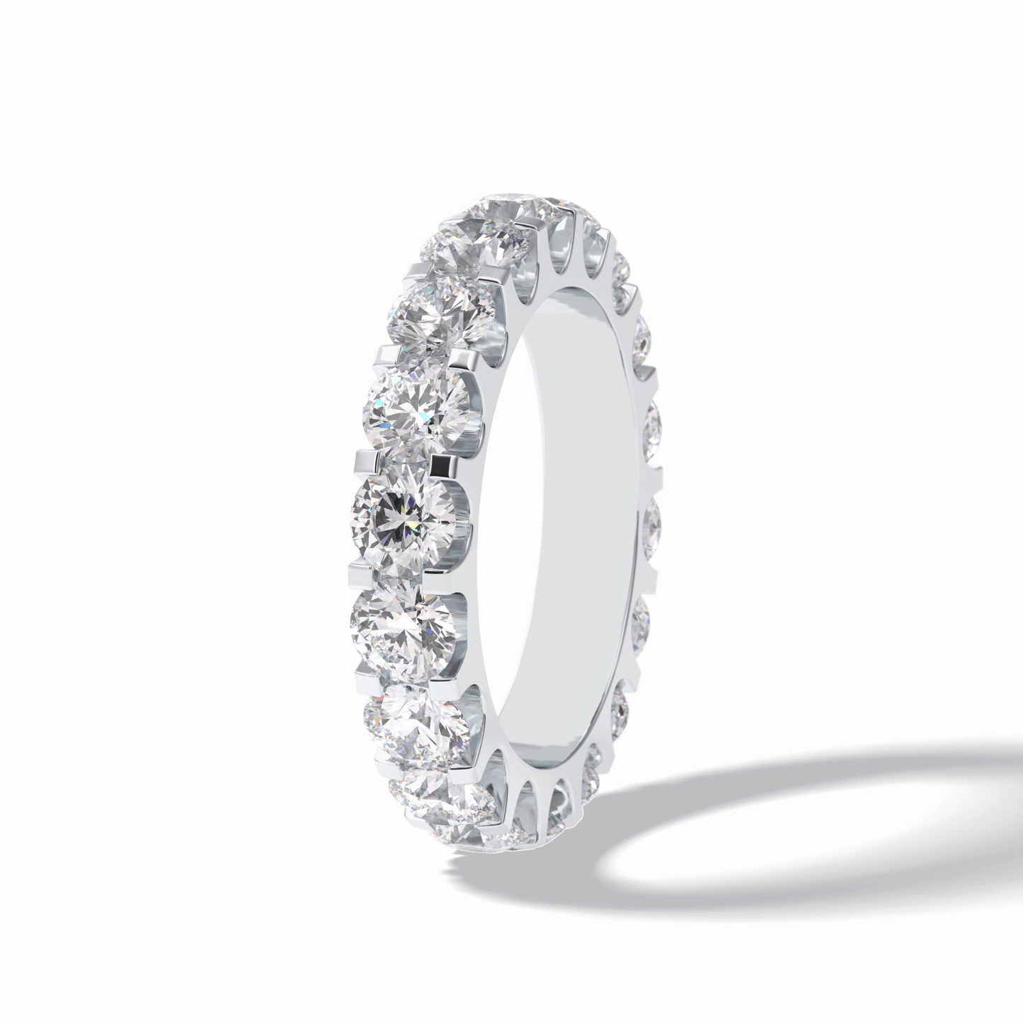 3.03 TCW Round Style Full Eternity Wedding Band