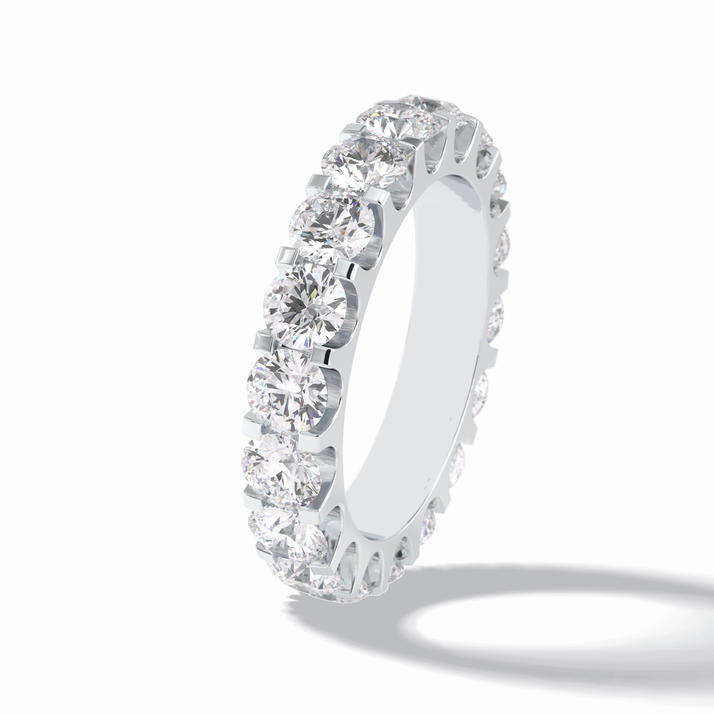 3.03 TCW Round Style Full Eternity Wedding Band