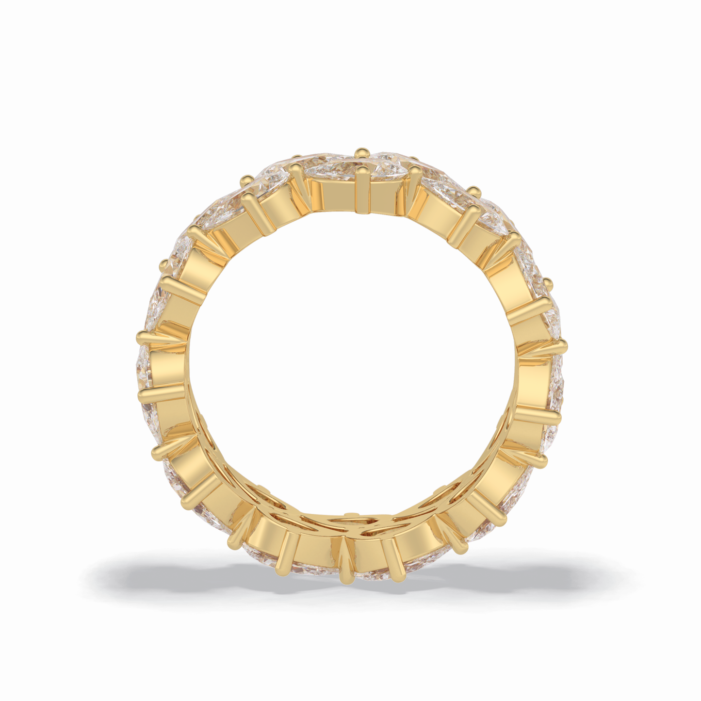 4.48 TCW Pear Style Full Eternity Wedding Band