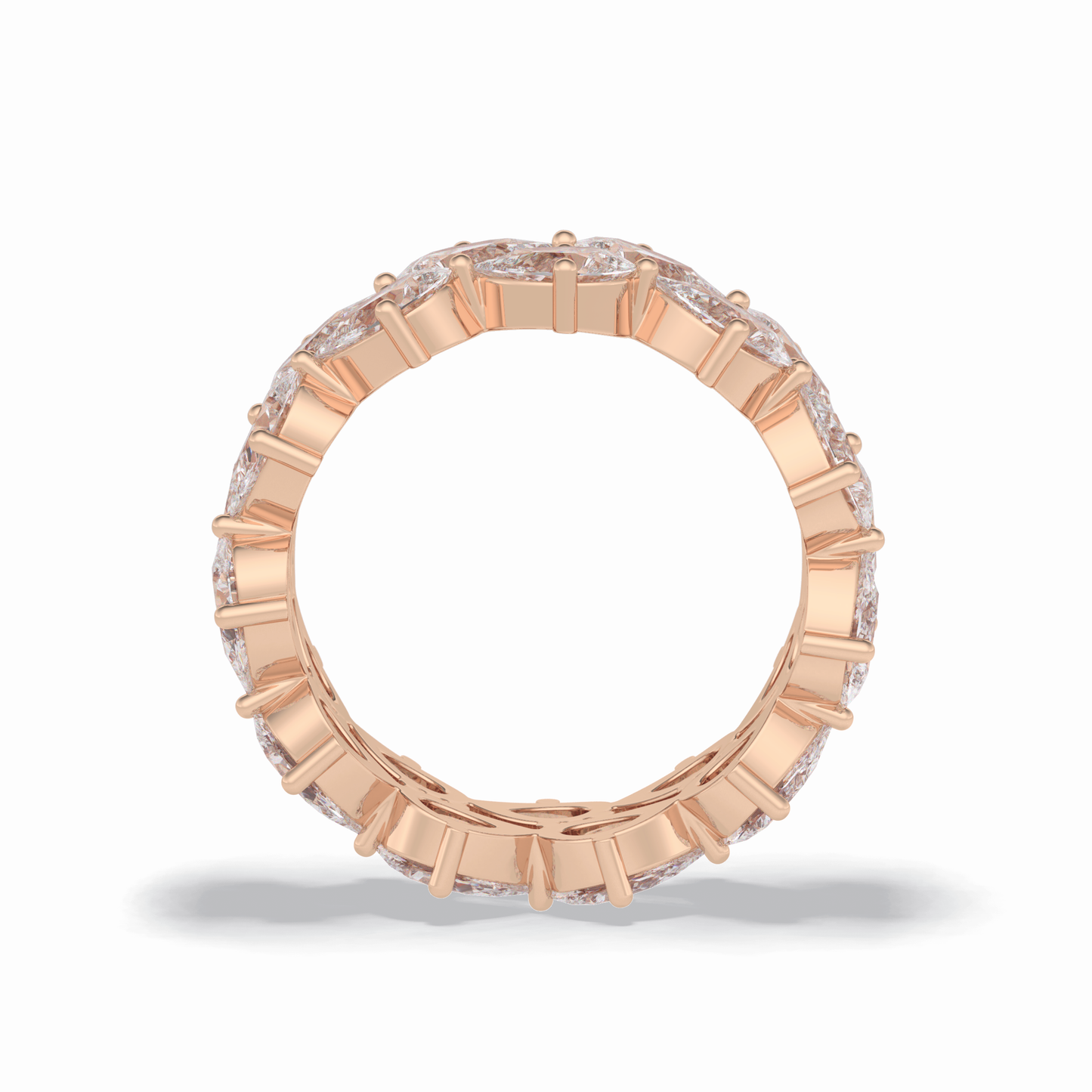 4.48 TCW Pear Style Full Eternity Wedding Band