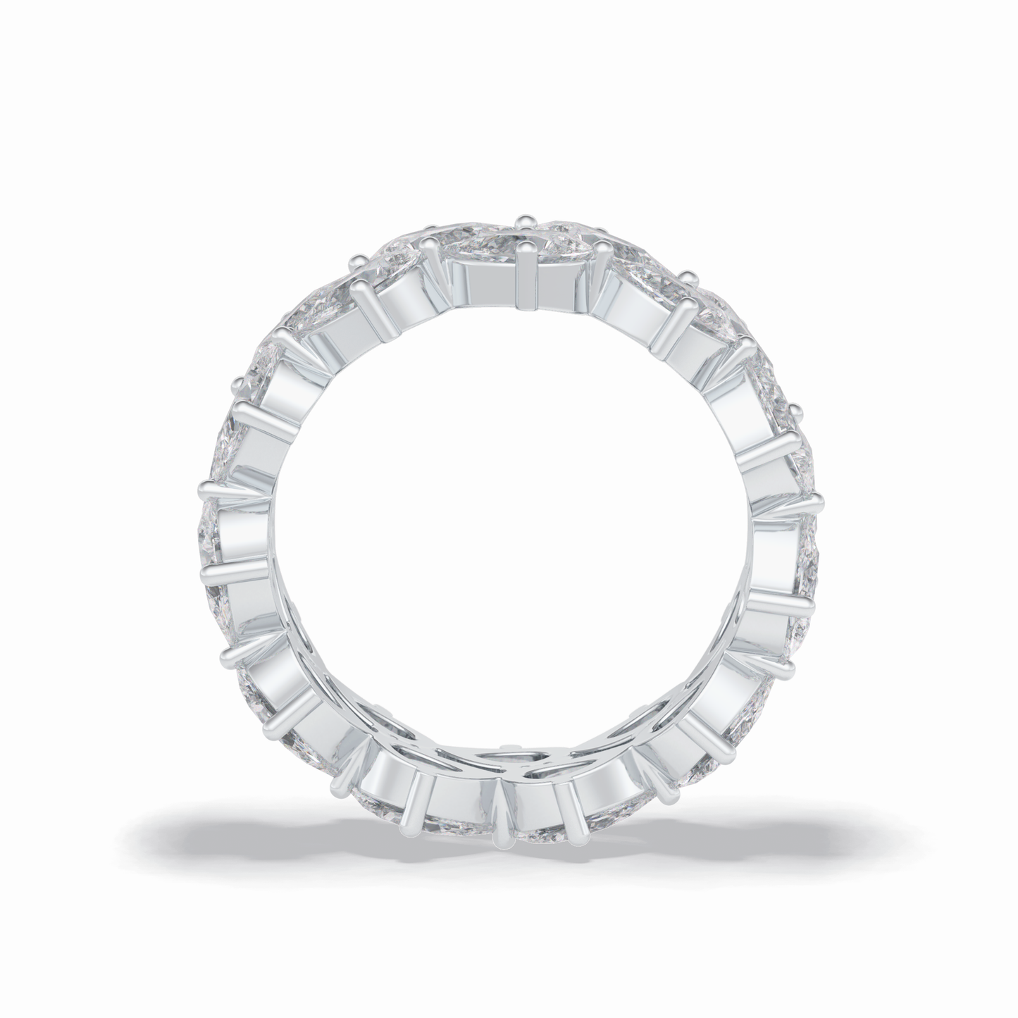 4.48 TCW Pear Style Full Eternity Wedding Band