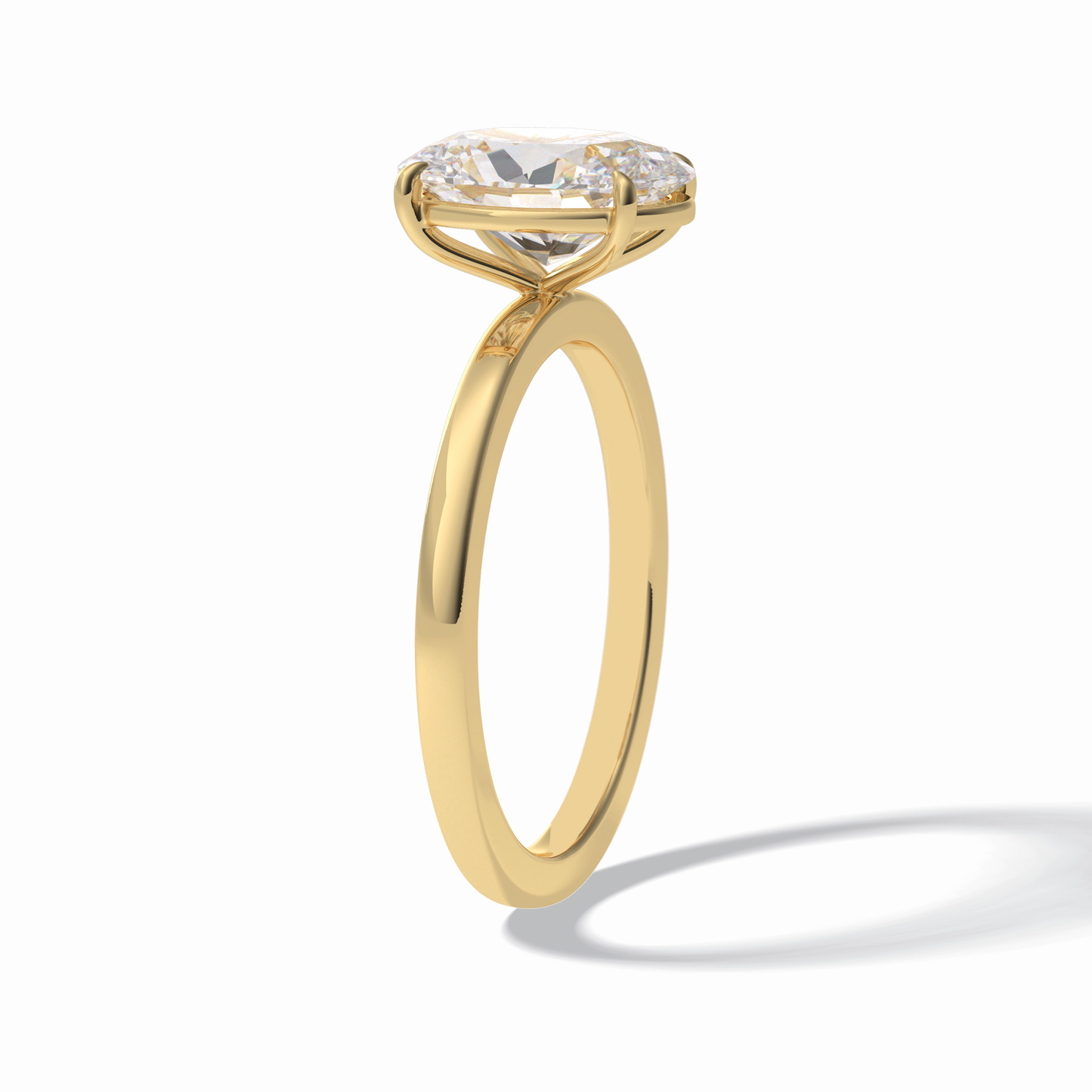 2.0 CT Oval Cut Solitaire Style Moissanite Engagement Rings