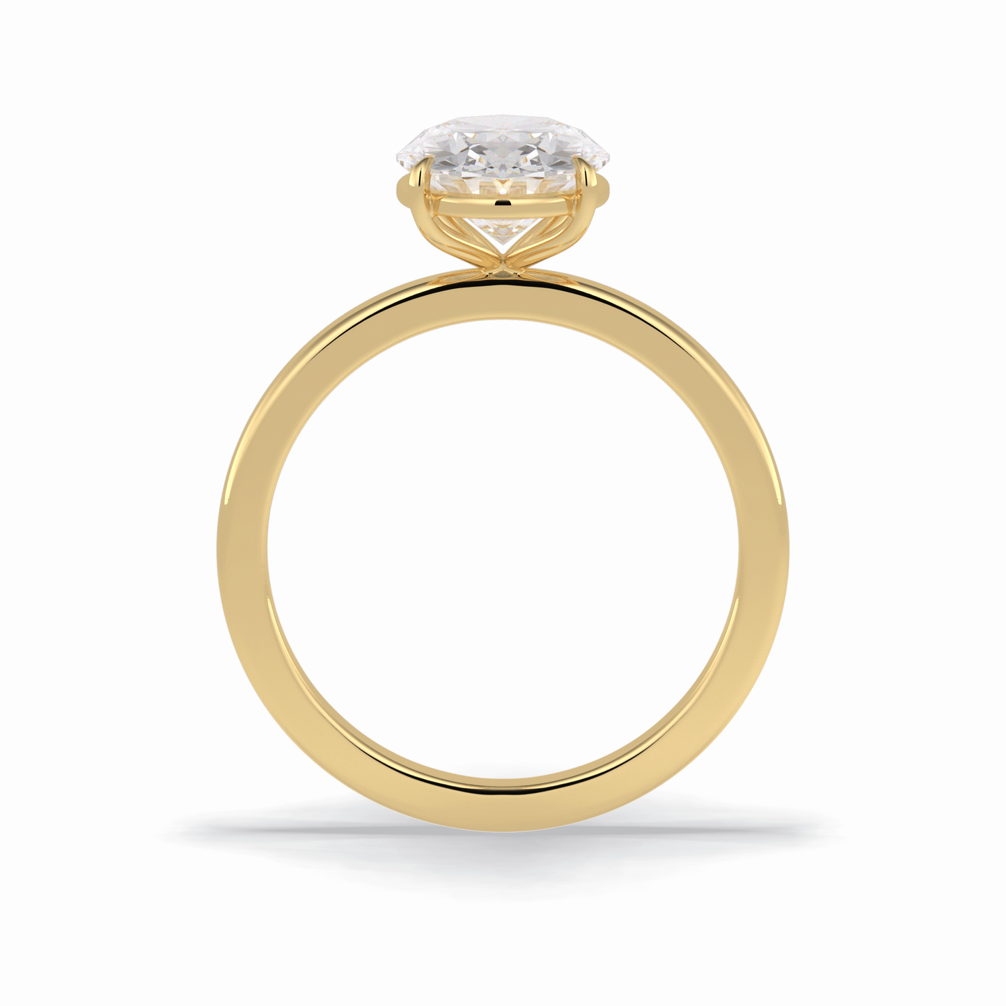 2.0 CT Oval Cut Solitaire Style Moissanite Engagement Rings