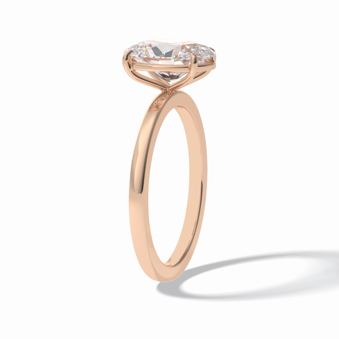 2.0 CT Oval Cut Solitaire Style Moissanite Engagement Rings